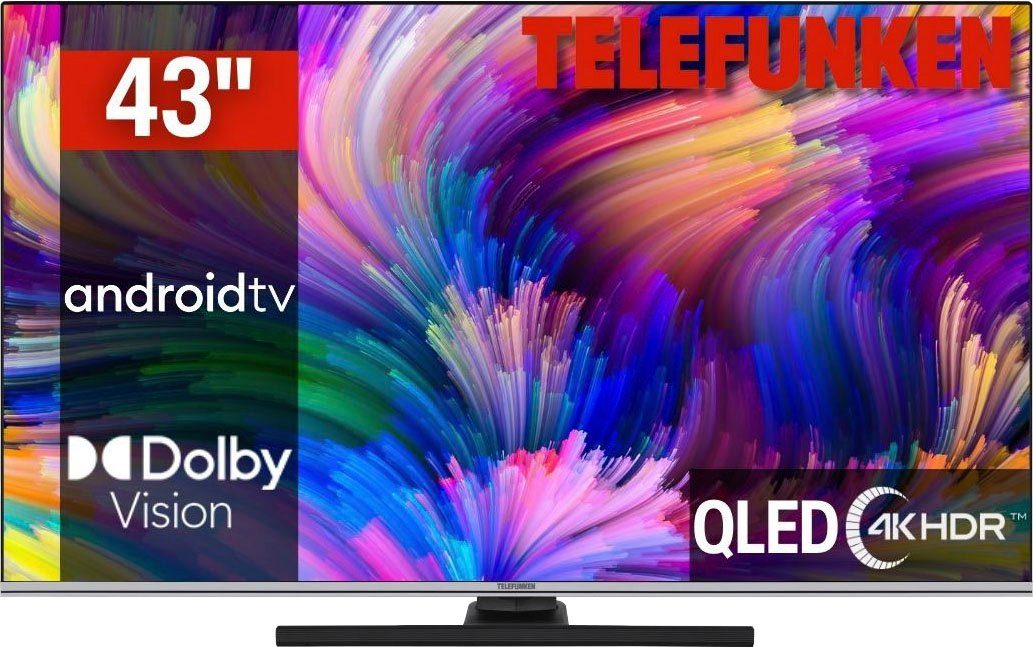 Telefunken D43Q701X2CW QLED-Fernseher (108 cm/43 Zoll, 4K Ultra HD, Android  TV, Smart-TV)