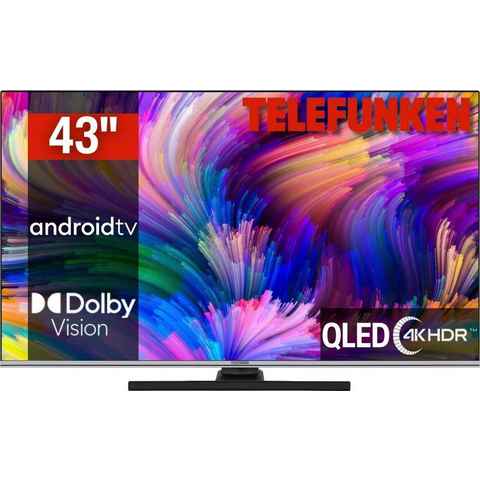 Telefunken D43Q701X2CW QLED-Fernseher (108 cm/43 Zoll, 4K Ultra HD, Android TV, Smart-TV)