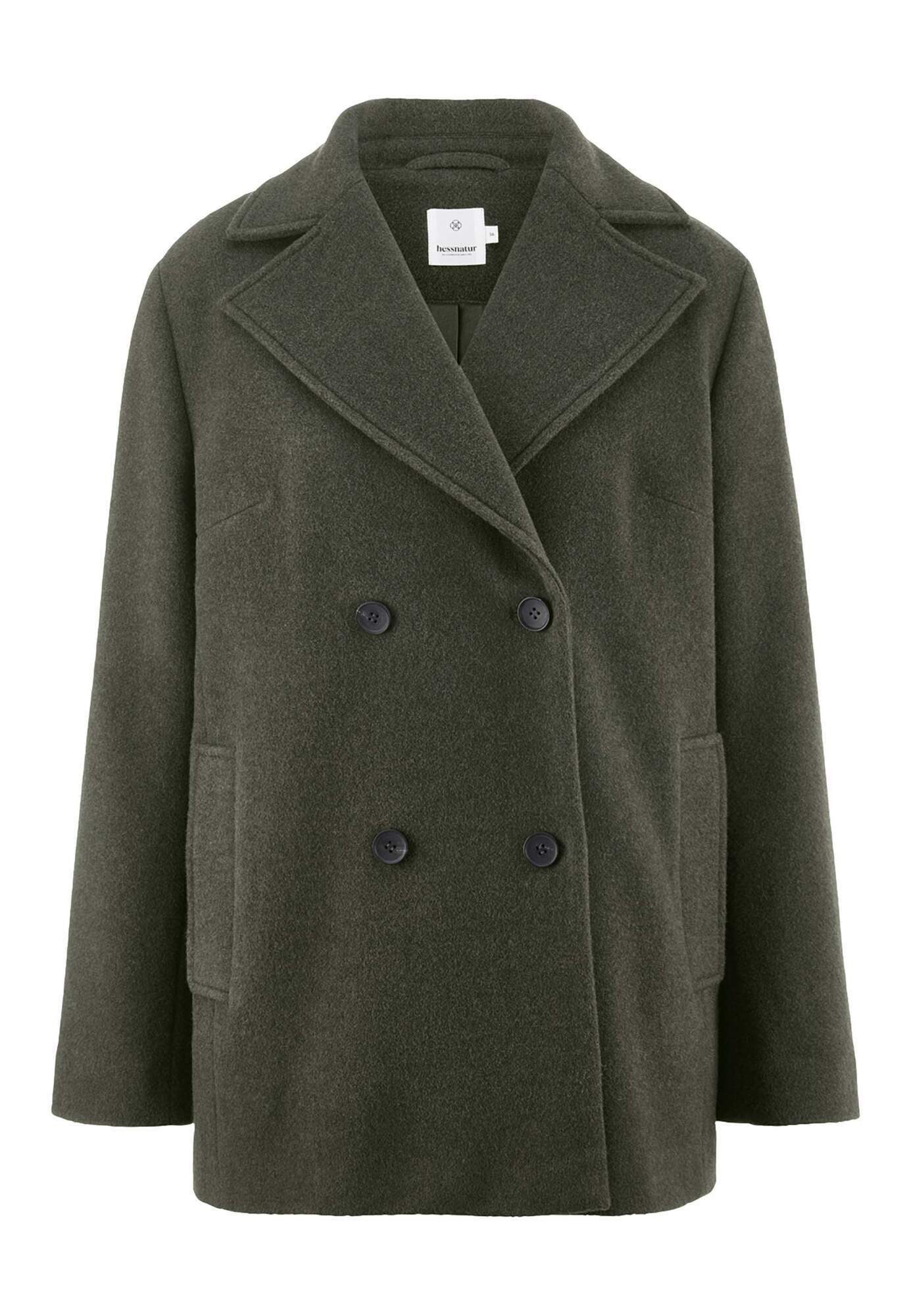 Hessnatur Outdoorjacke Caban Relaxed aus reiner Schurwolle (1-St)