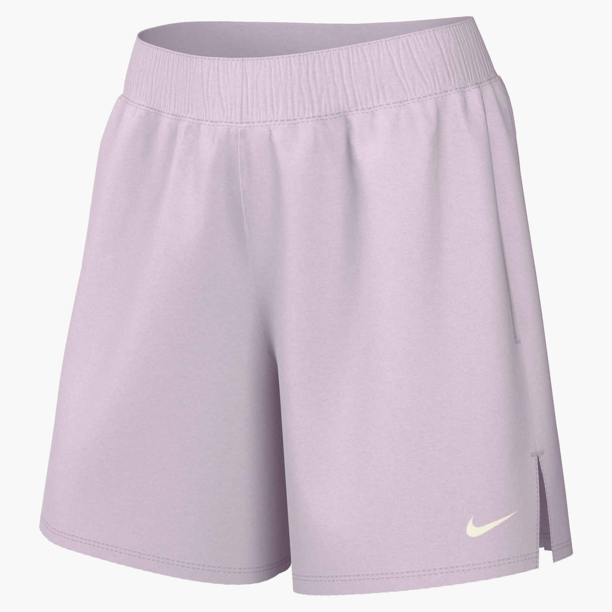 Nike Sportswear Shorts W NK STDO FLC MW MR STD 4 SHRT mit Eingrifftaschen, ca. Mitte Oberschenkel lang, gerade Beinform