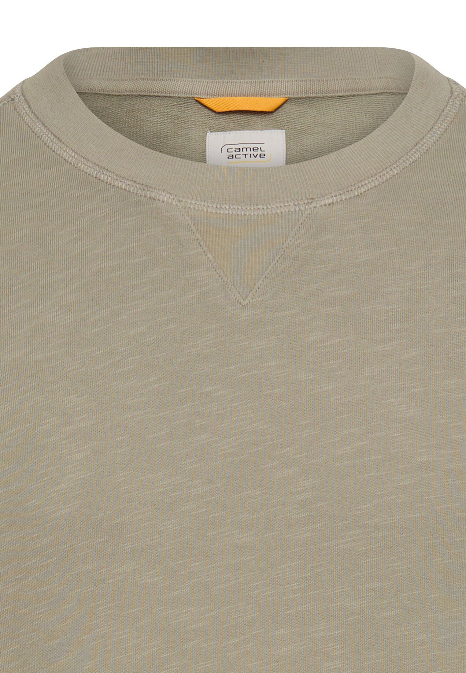 camel active Sweatshirt unifarben aus reiner Baumwoller