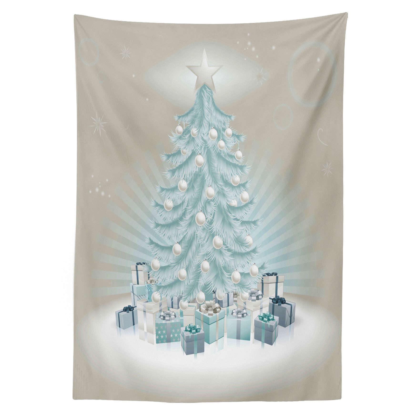 Abakuhaus Tischdecke Farbfest Waschbar Für den Außen Bereich geeignet Klare Farben, Weihnachten Xmas Tree Presents