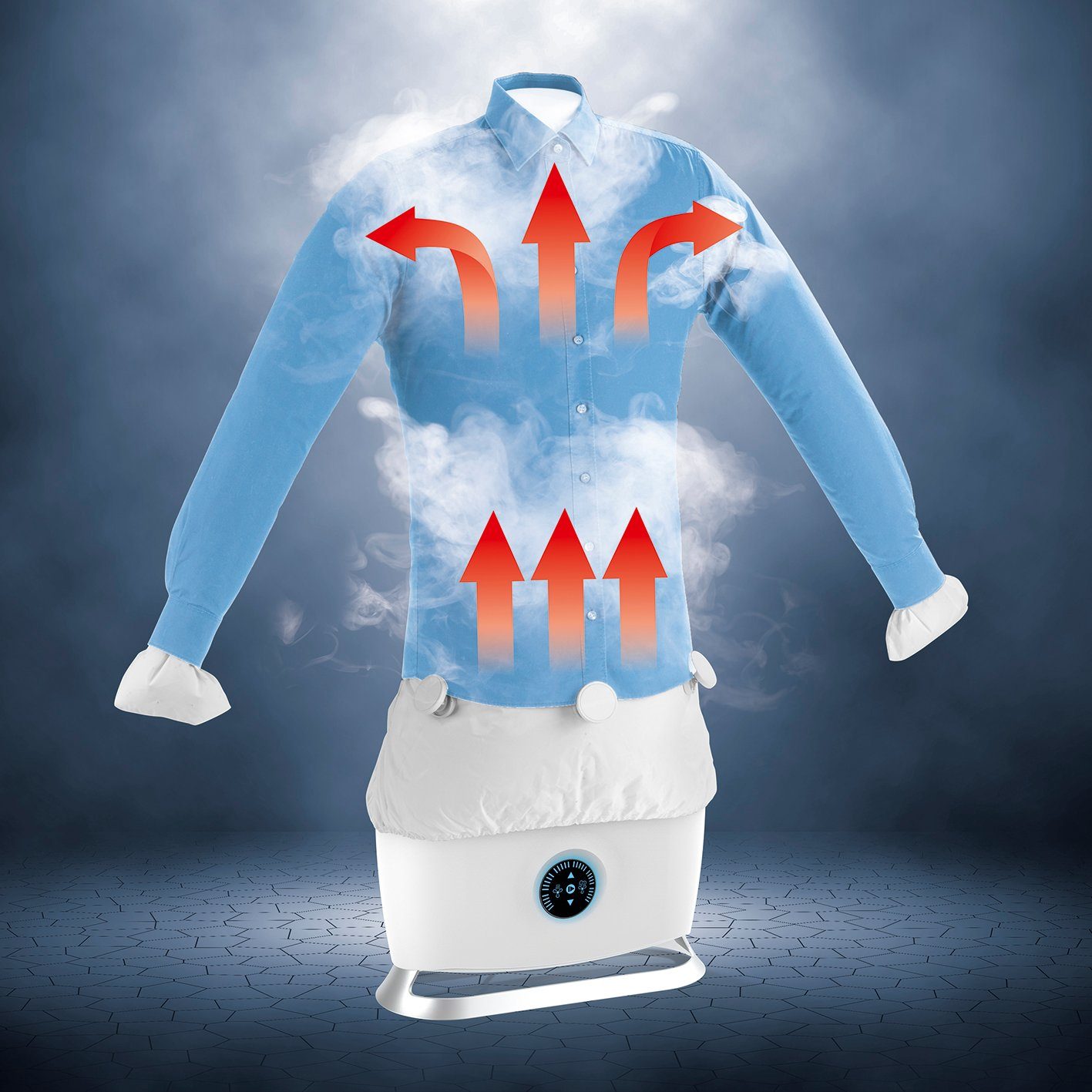 CLEANmaxx Bügelsystem Dampfbügler Bügelstation 1800 Hemden für Blusen & W, Bügeleisen weiß/silber