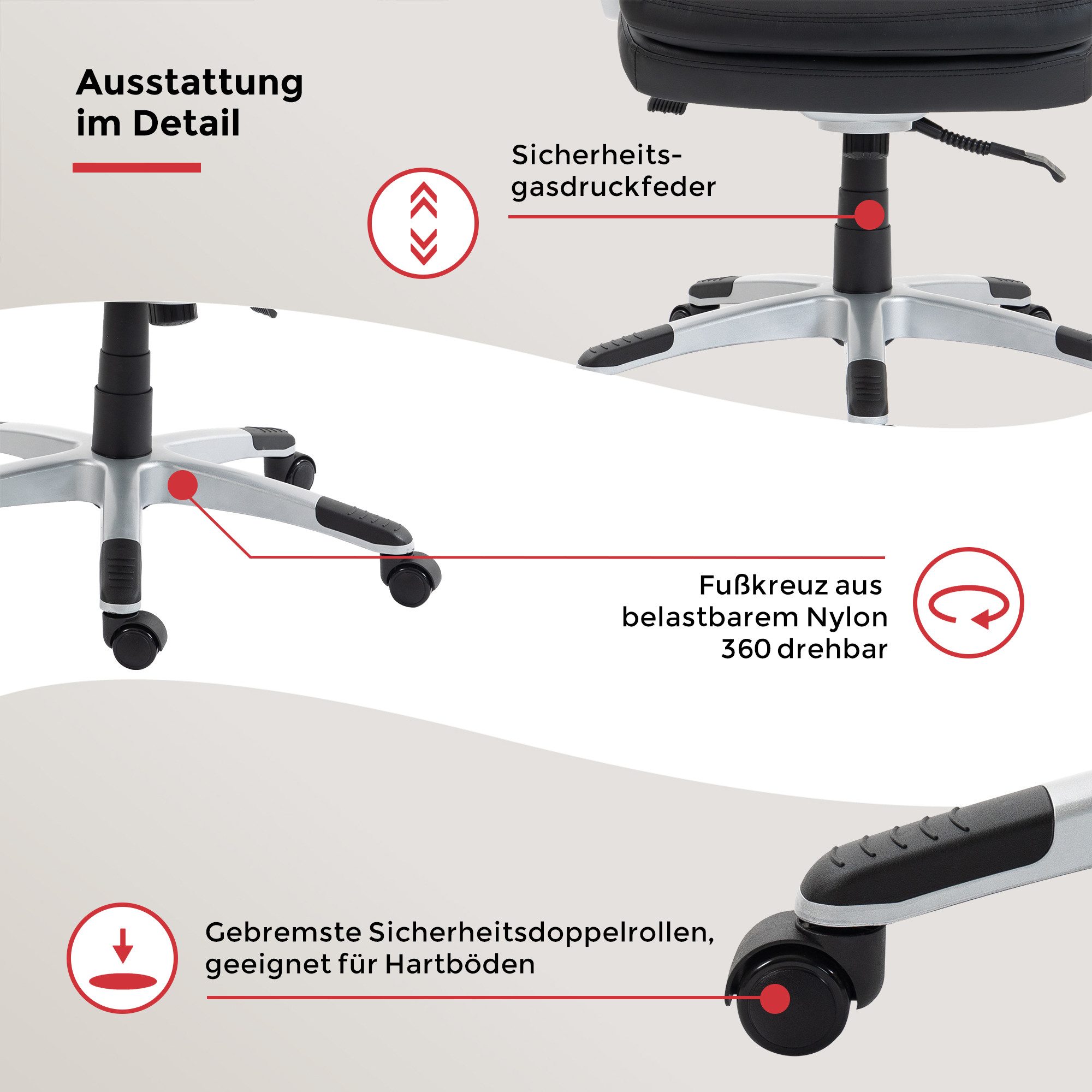 Duo Collection Chefsessel Theodor XXL, belastbar bis 150 KG