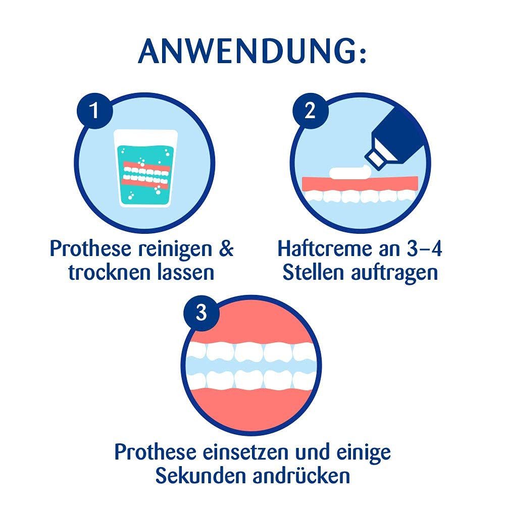 Kukident Zahnpflege-Set Haftcreme (6 x 40g), Spar-Pack, 6-tlg., Haftschutz mit Extra starkem Halt