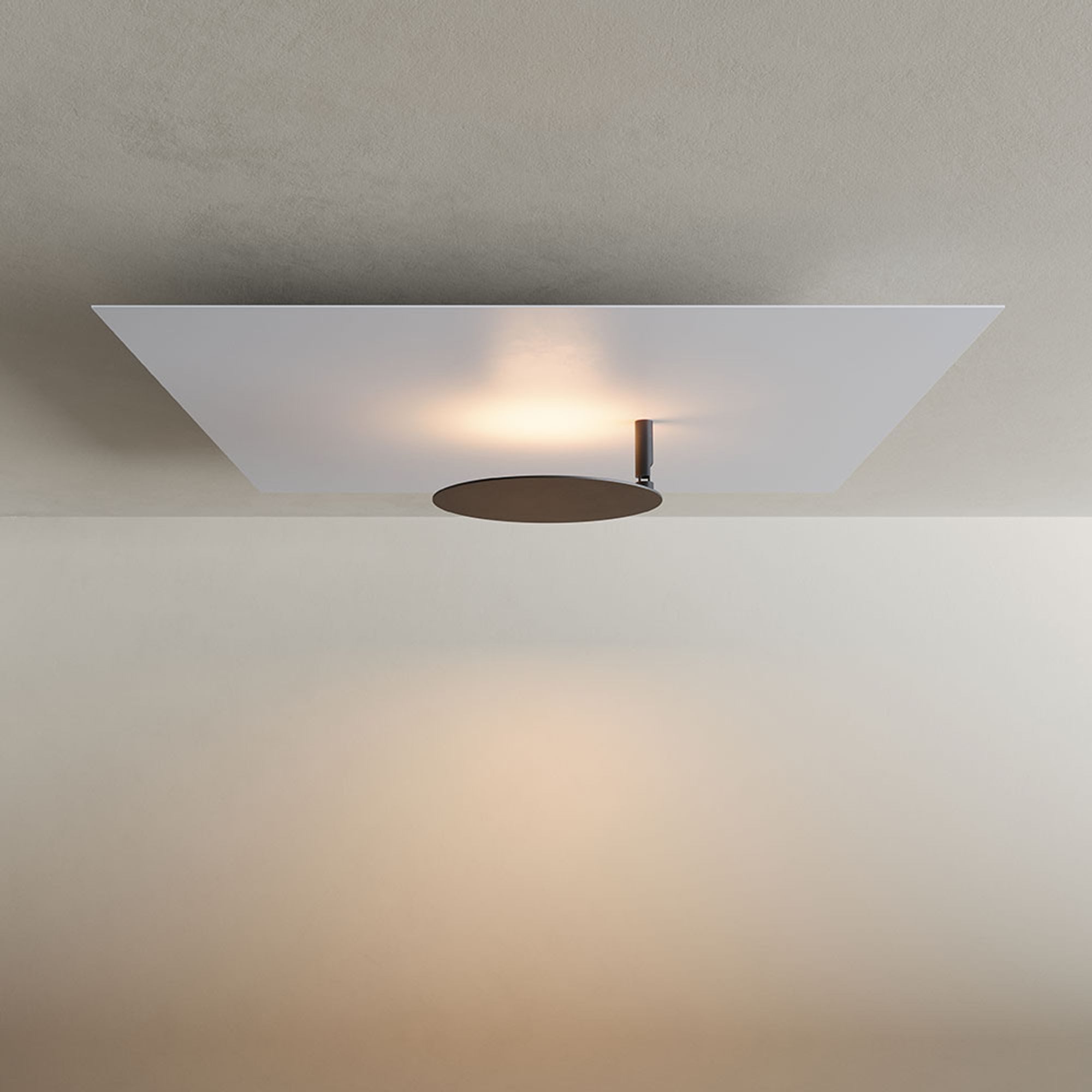 s.luce Deckenleuchte LED Wandlampe Deckenlampe Plate Weiß, Warmweiß