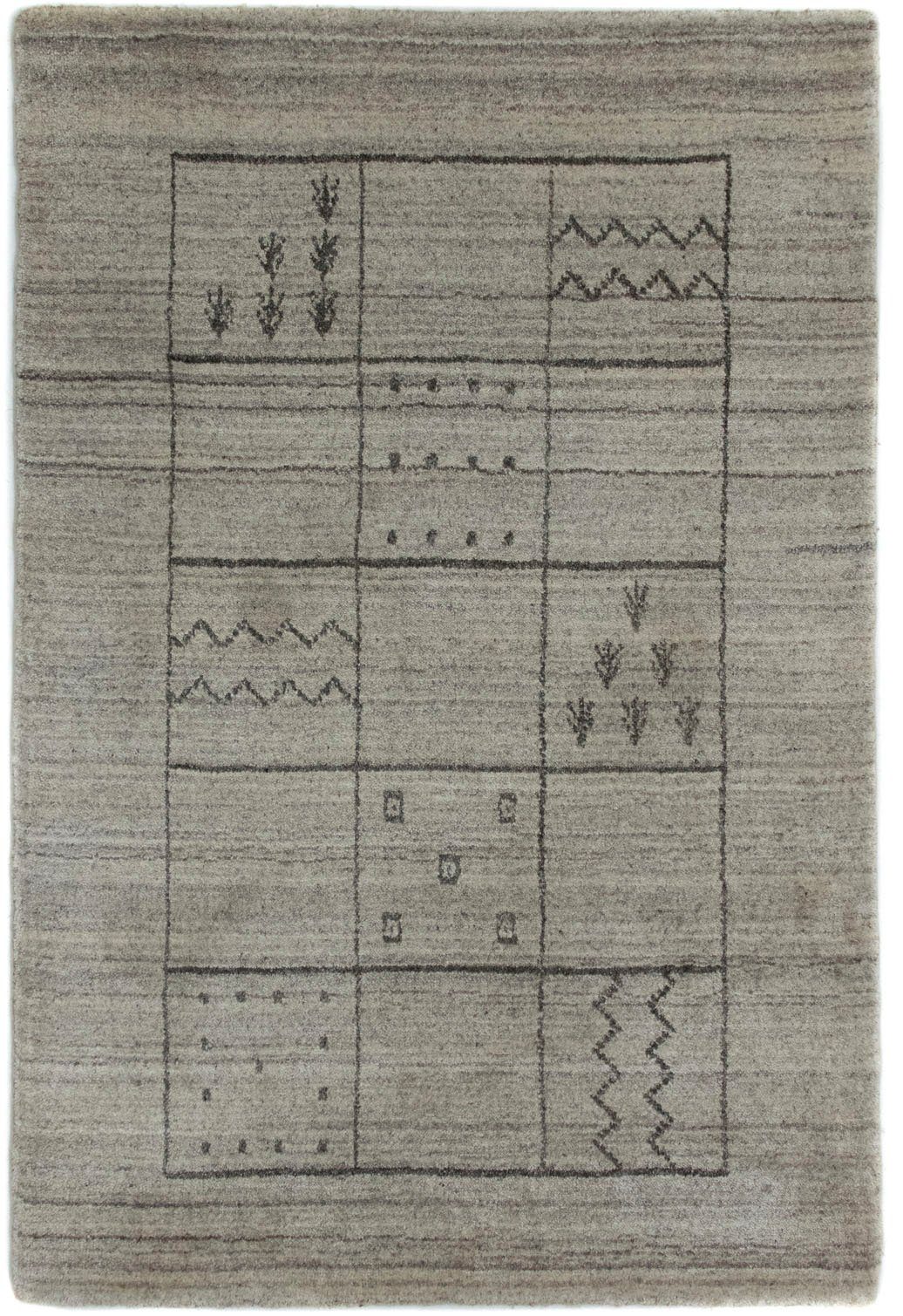 rechteckig, Design mm, handgeknüpft Teppich morgenland, Vintage 8 Vintage Höhe: Wollteppich silber,