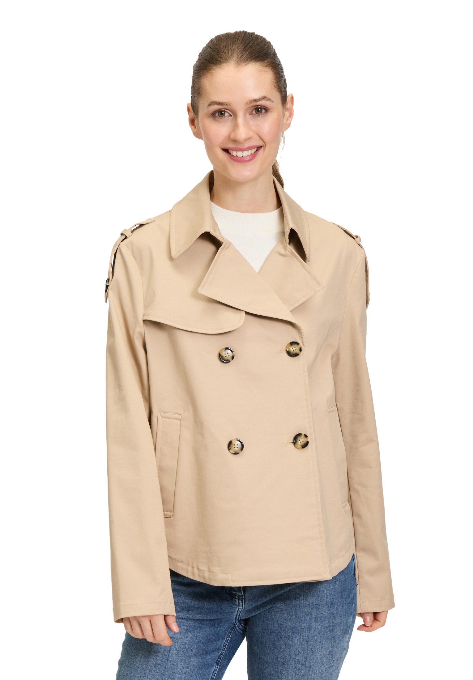 Amber & June Sommerjacke Damen Sommerjacke mit Kragen günstig online kaufen