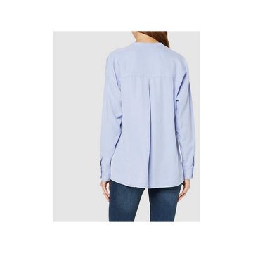 OPUS Blusenshirt blau lässig geschnitten (1-tlg)