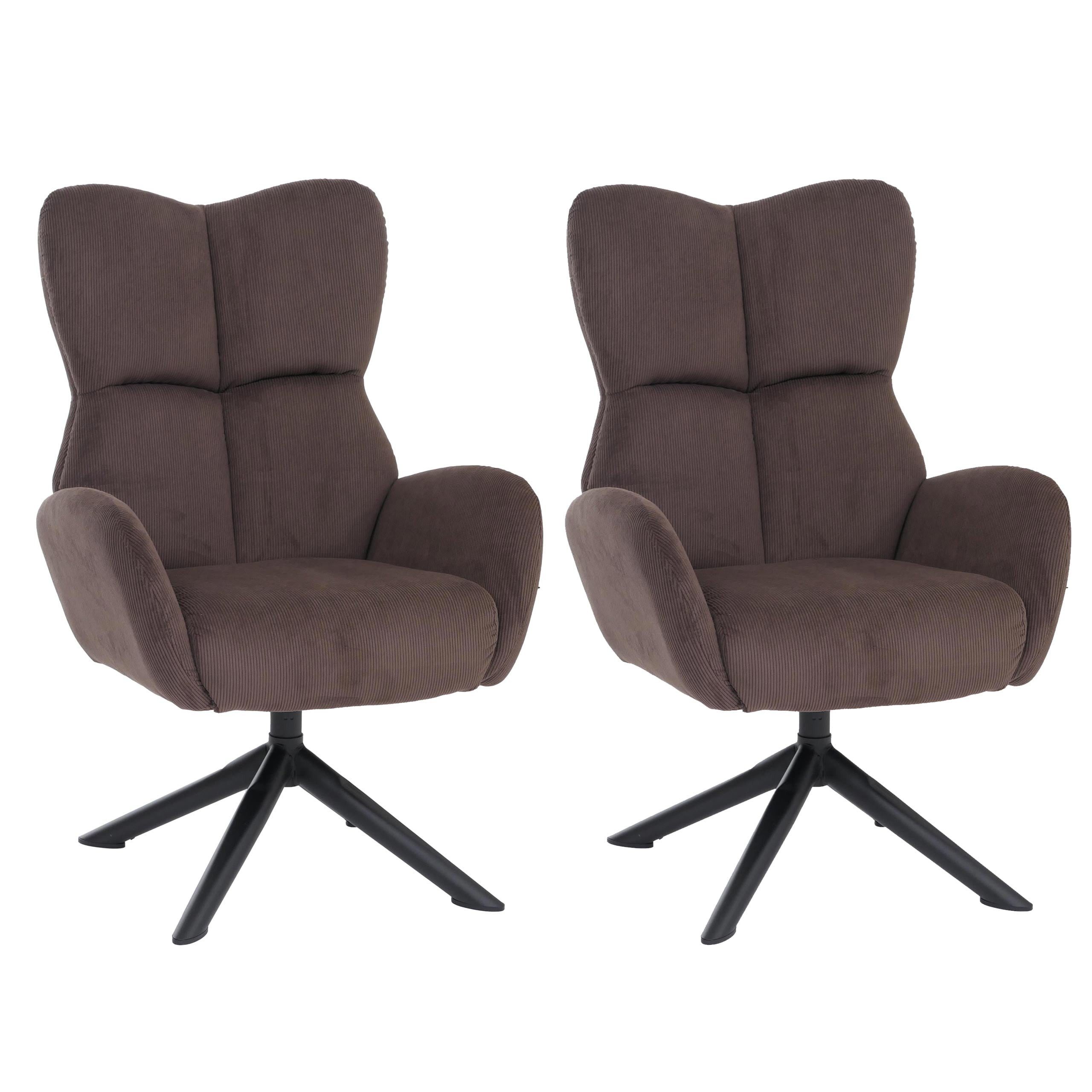 MCW Esszimmerstuhl MCW-Q54-E (Set, 2 St), Um 360° drehbar, Inklusive Fußbodenschoner, Mit Wippfunktion