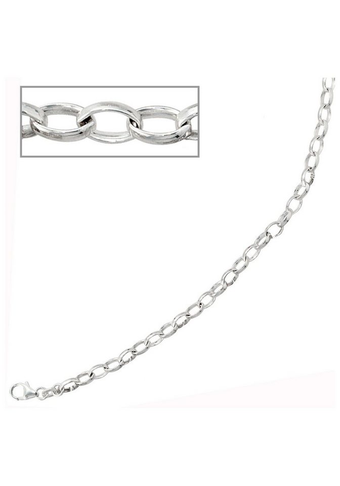 JOBO Silberarmband, 925 Silber 21 cm, Aus rhodiniertem 925 Silber