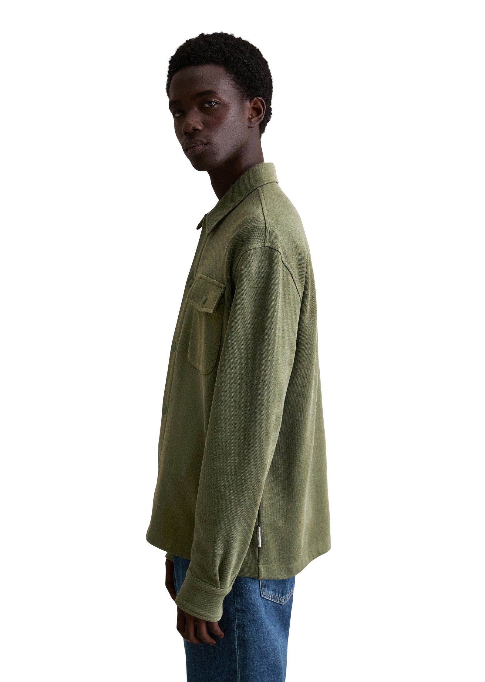 Marc O'Polo DENIM Kurzjacke aus Bio-Baumwolle mit feiner Struktur günstig online kaufen