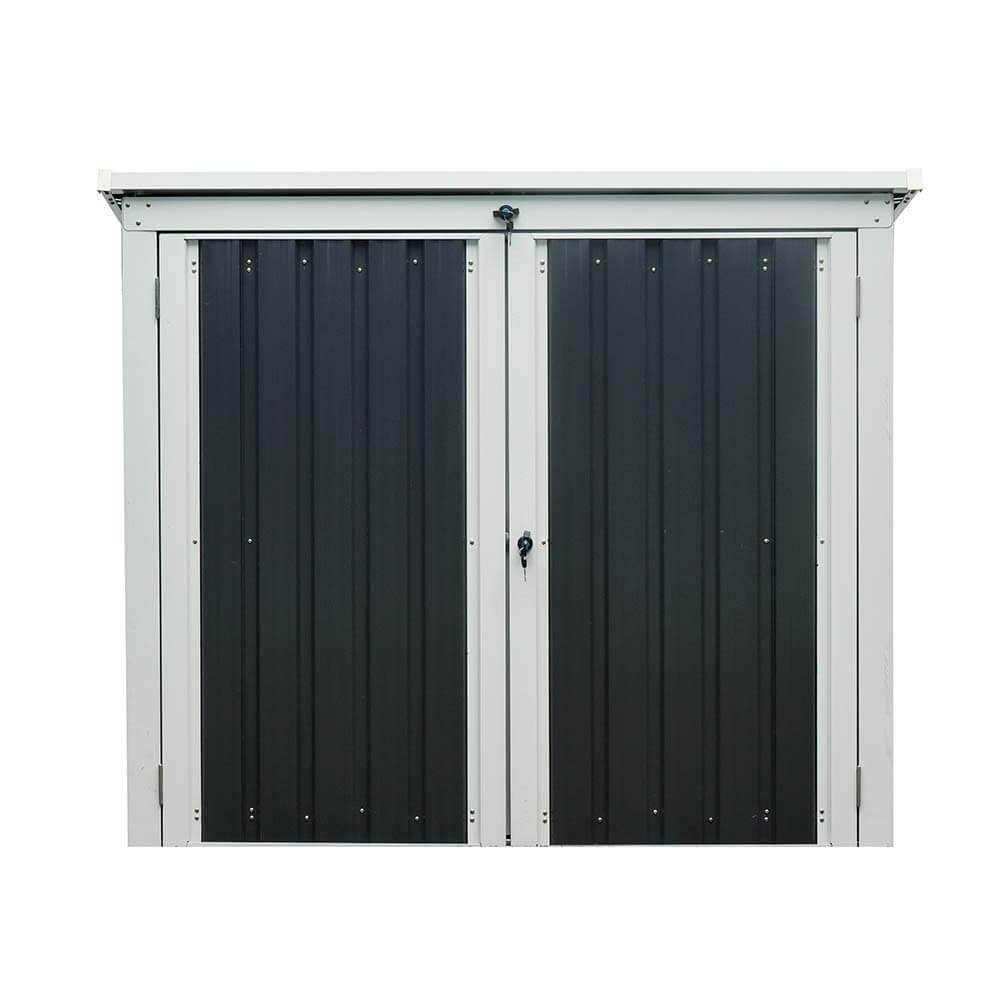 HOME DELUXE Mülltonnenbox 2 x 240L BASURA, abschließbare Türen I Gartenbox, Mülltonnenverkleidung