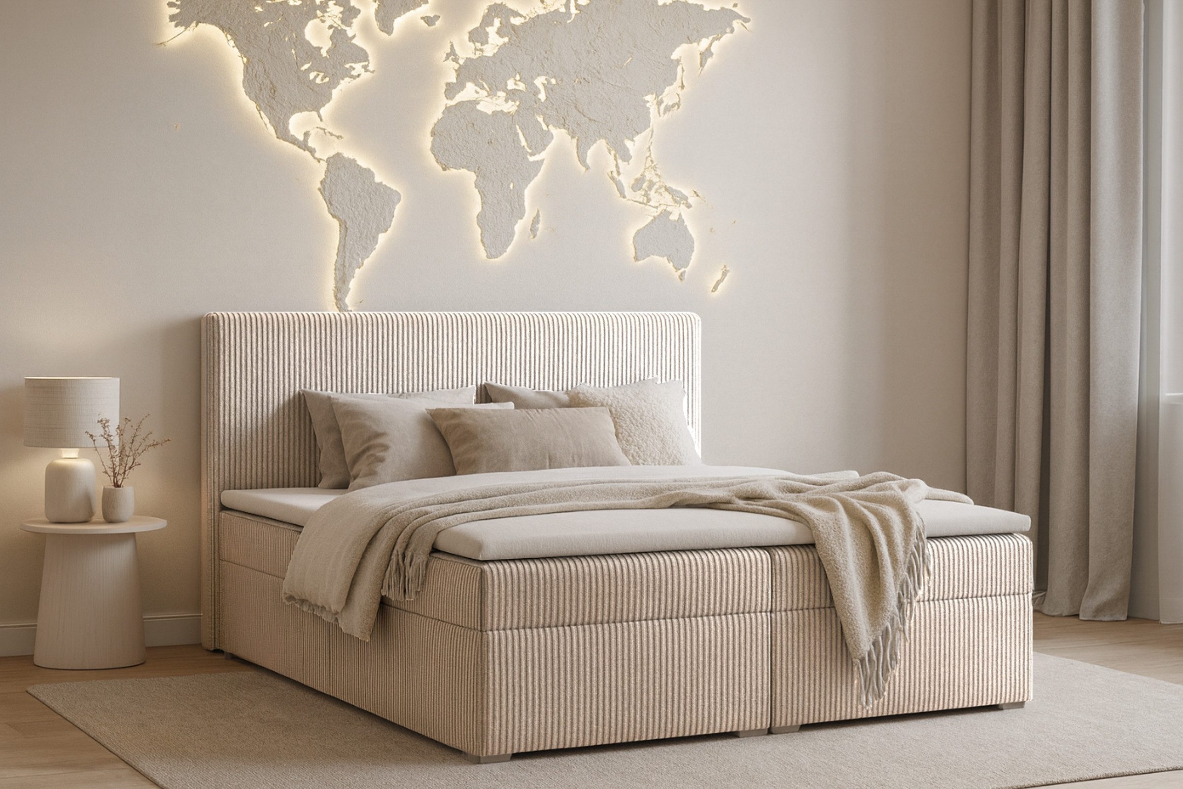 Deine Möbel 24 Boxspringbett LOFT IV Boxspring Komplettbett Polsterbett Bon günstig online kaufen