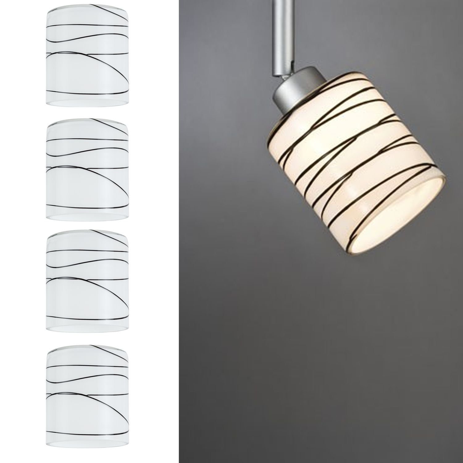 Paulmann Deckenleuchten 4er Set DecoSystems Schirm günstig online kaufen
