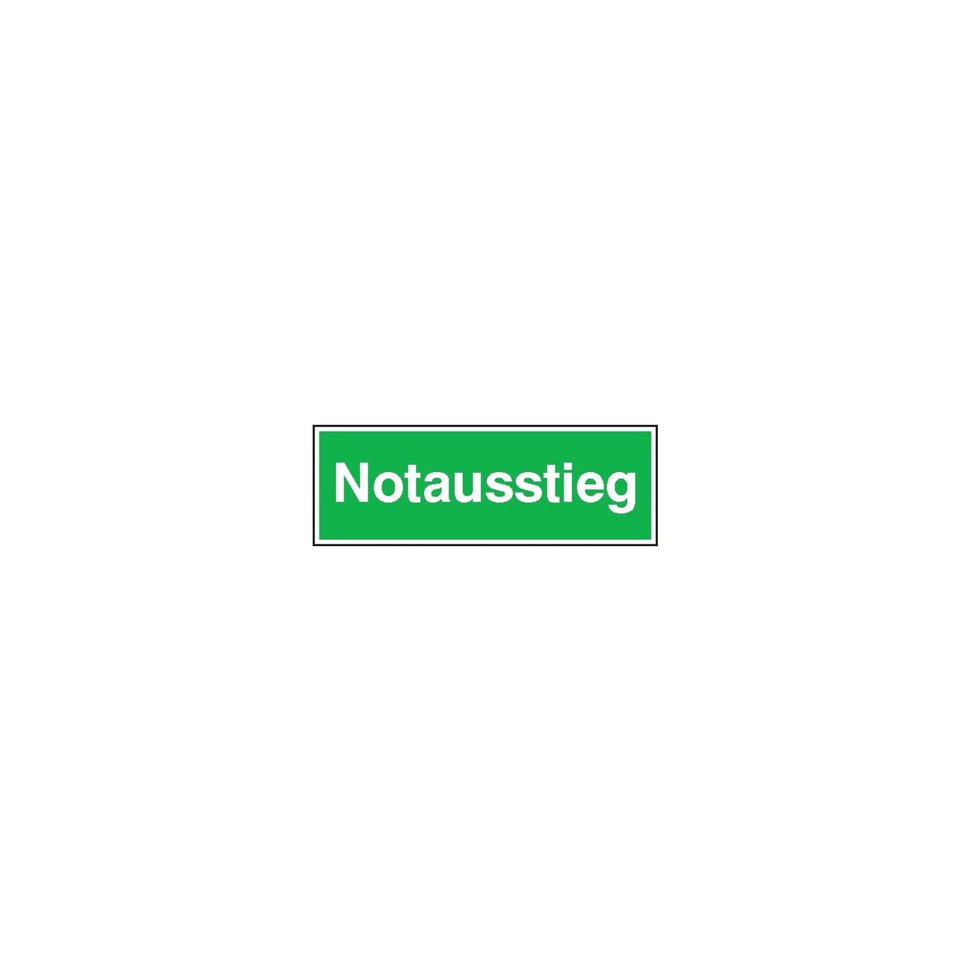 wolk Aufkleber SafetyMarking Fluchtwegschild Folie B300xH105 mm Notausstieg langnachl