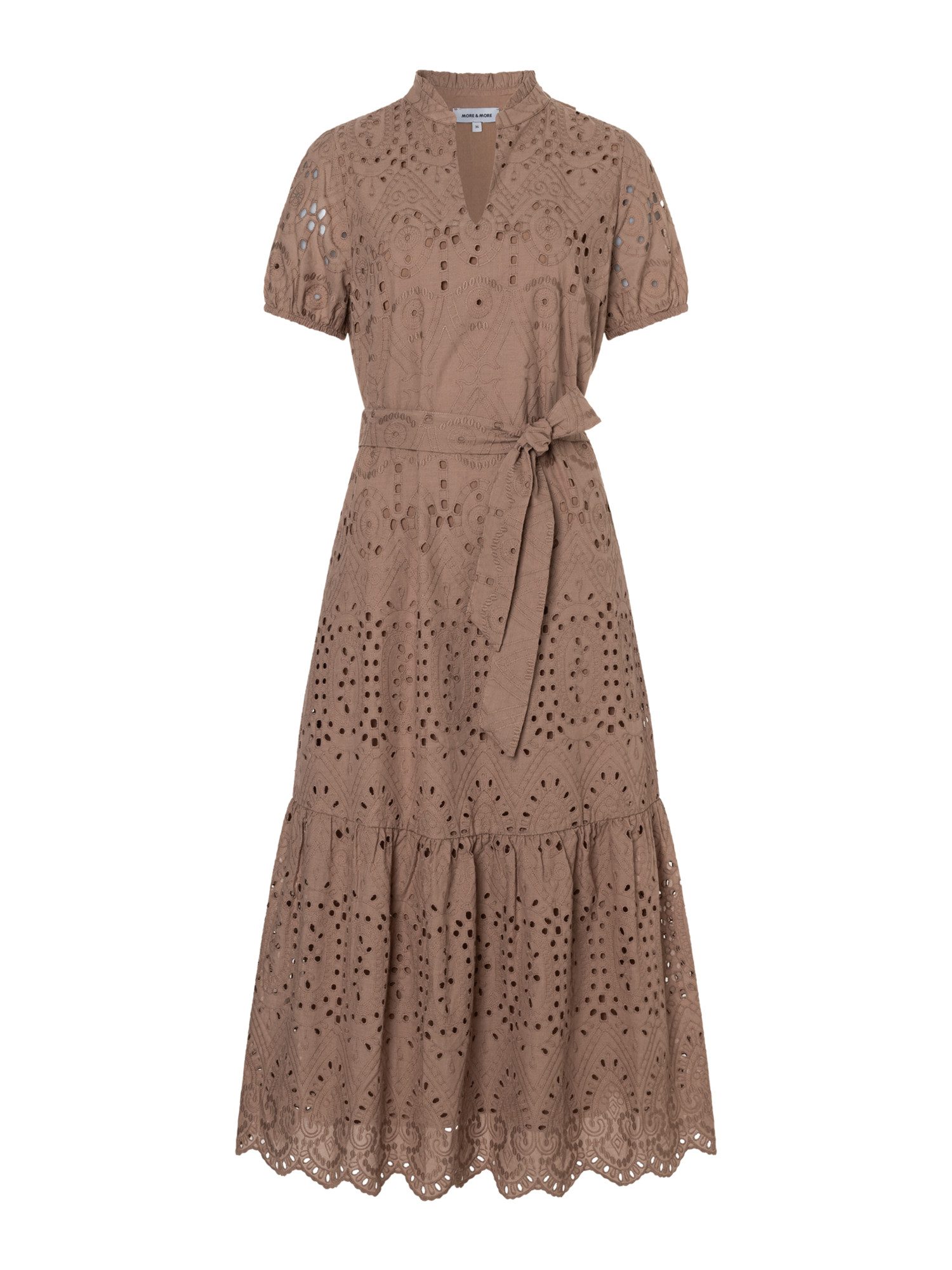 MORE&MORE Blusenkleid feminines, luftiges Lochspitzenkleid