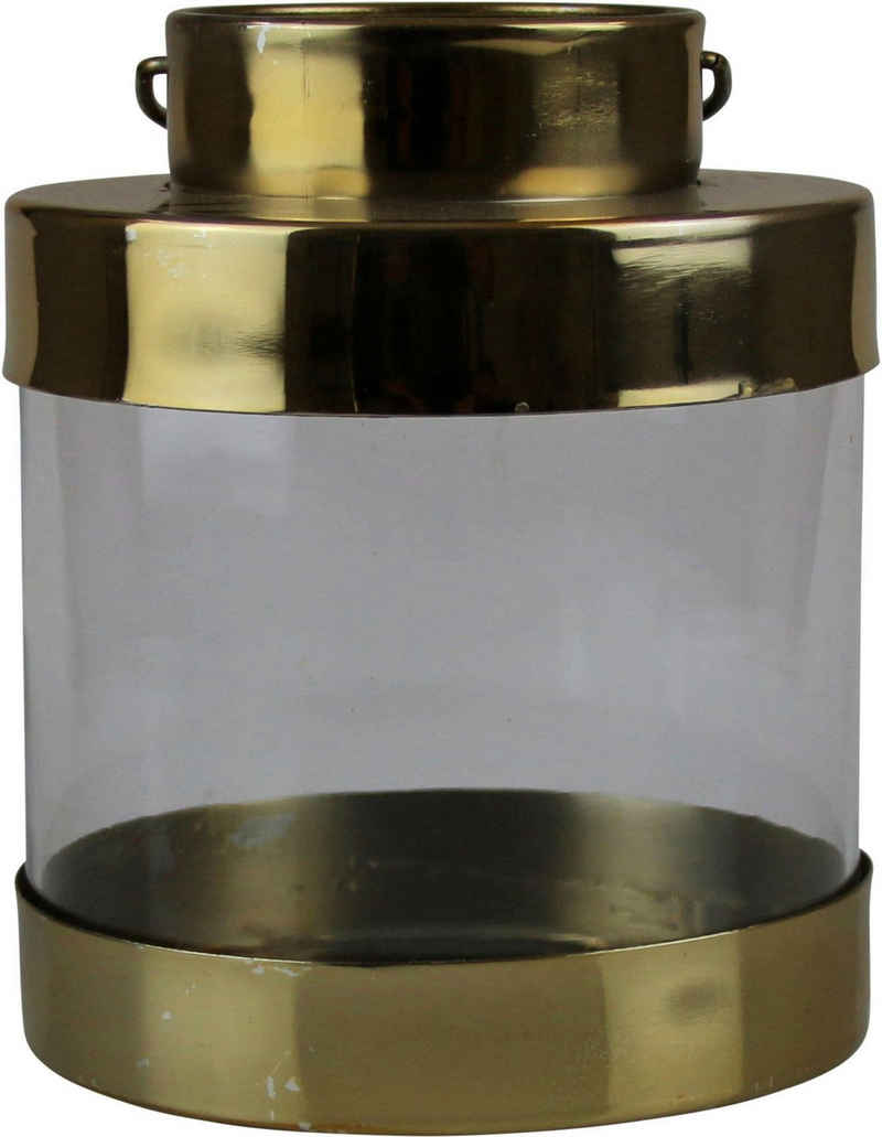 AM Design Kerzenleuchter Laterne (1 St), Stumpenkerzenhalter aus Glas und Metall