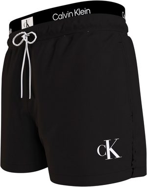 Calvin Klein Swimwear Badeshorts SHORT DOUBLE WB mit doppeltem Bund