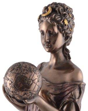 Vogler direct Gmbh Dekofigur Urania, Göttin der Astronomie, Veronesedesign, bronziert, coloriert, Größe: L/B/H ca. 8x10x23 cm