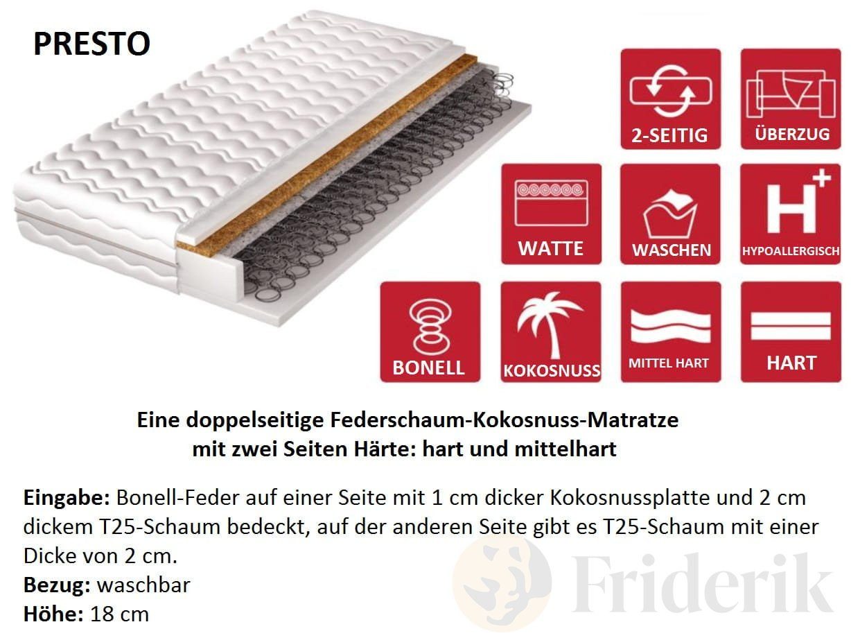 Friderik-EU Schrankbett Vertikal Schrankbett mit Matratze, günstig online kaufen
