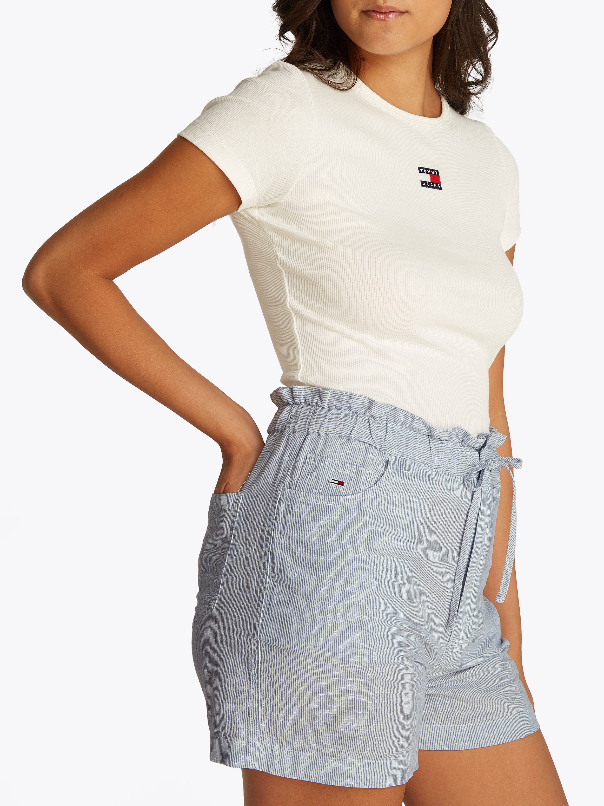 Tommy Jeans Shorts TJW COTTON LINEN SHORT mit Rüsche günstig online kaufen