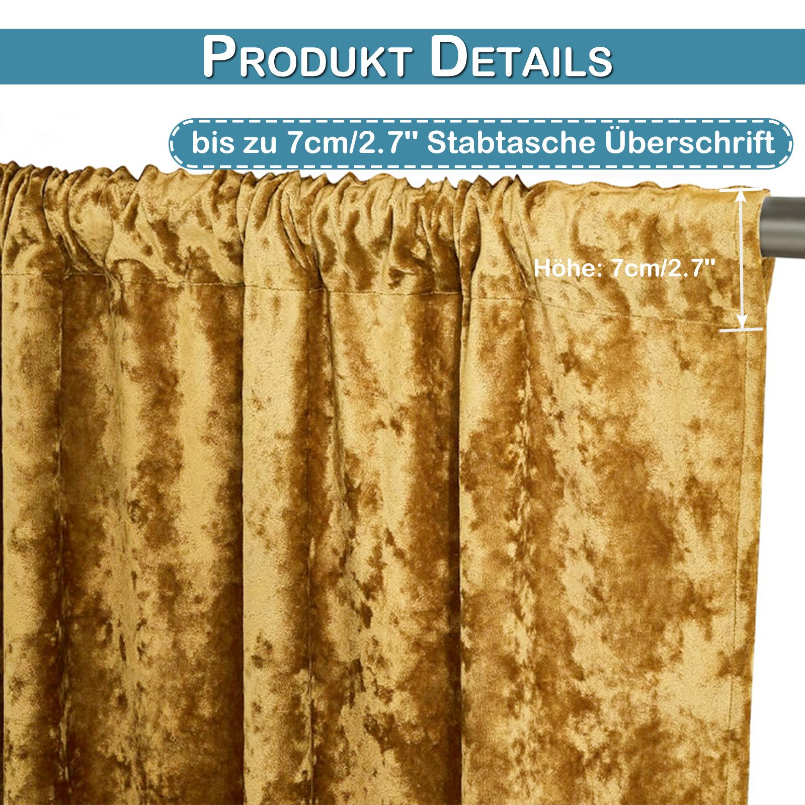 Qelus Vorhang Blickdichte Samtvorhang 2er Set günstig online kaufen