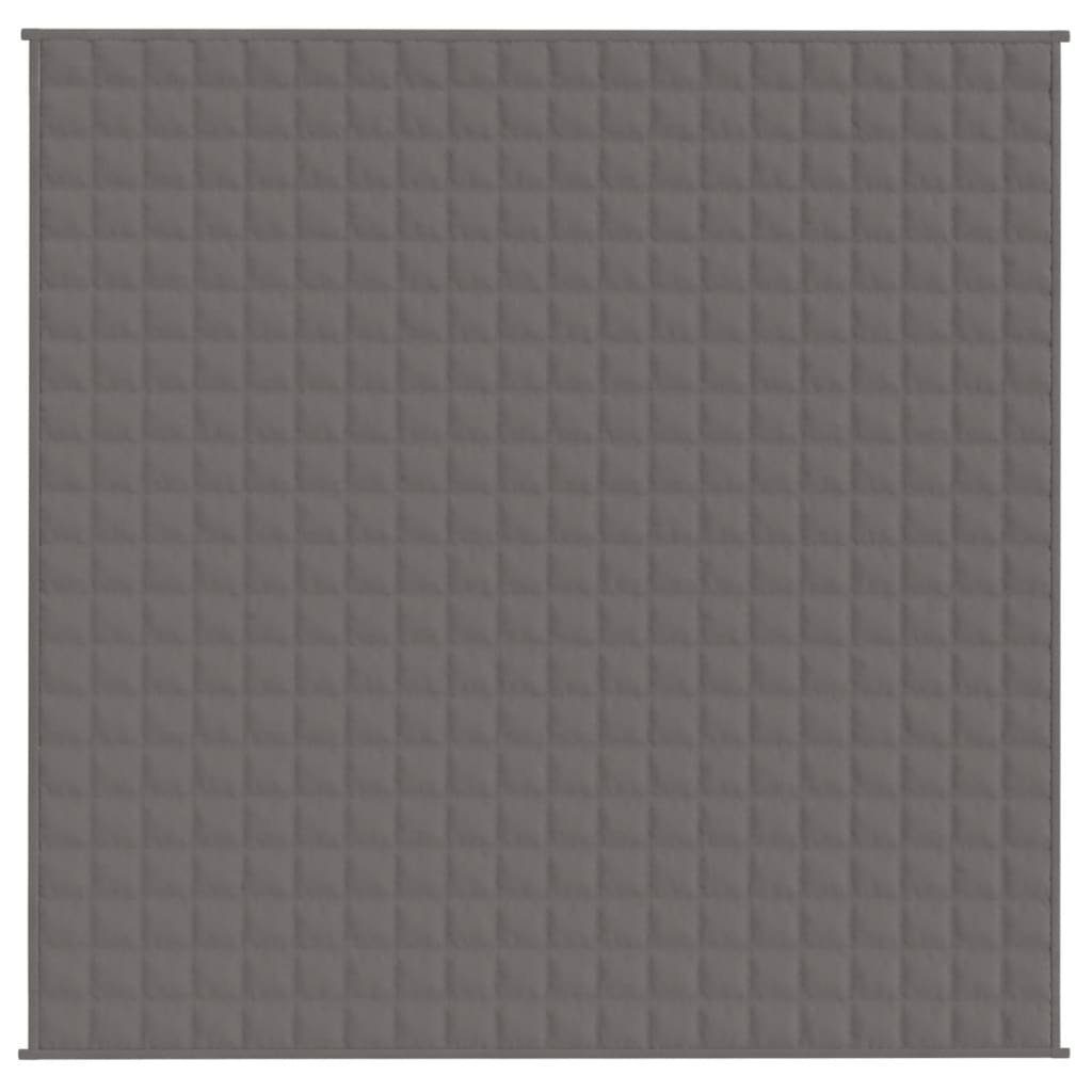 vidaXL Einziehdecke 200 x 200 cm Gewichtsdecke Grau 200x200 cm 9 kg Stoff Bettdecke