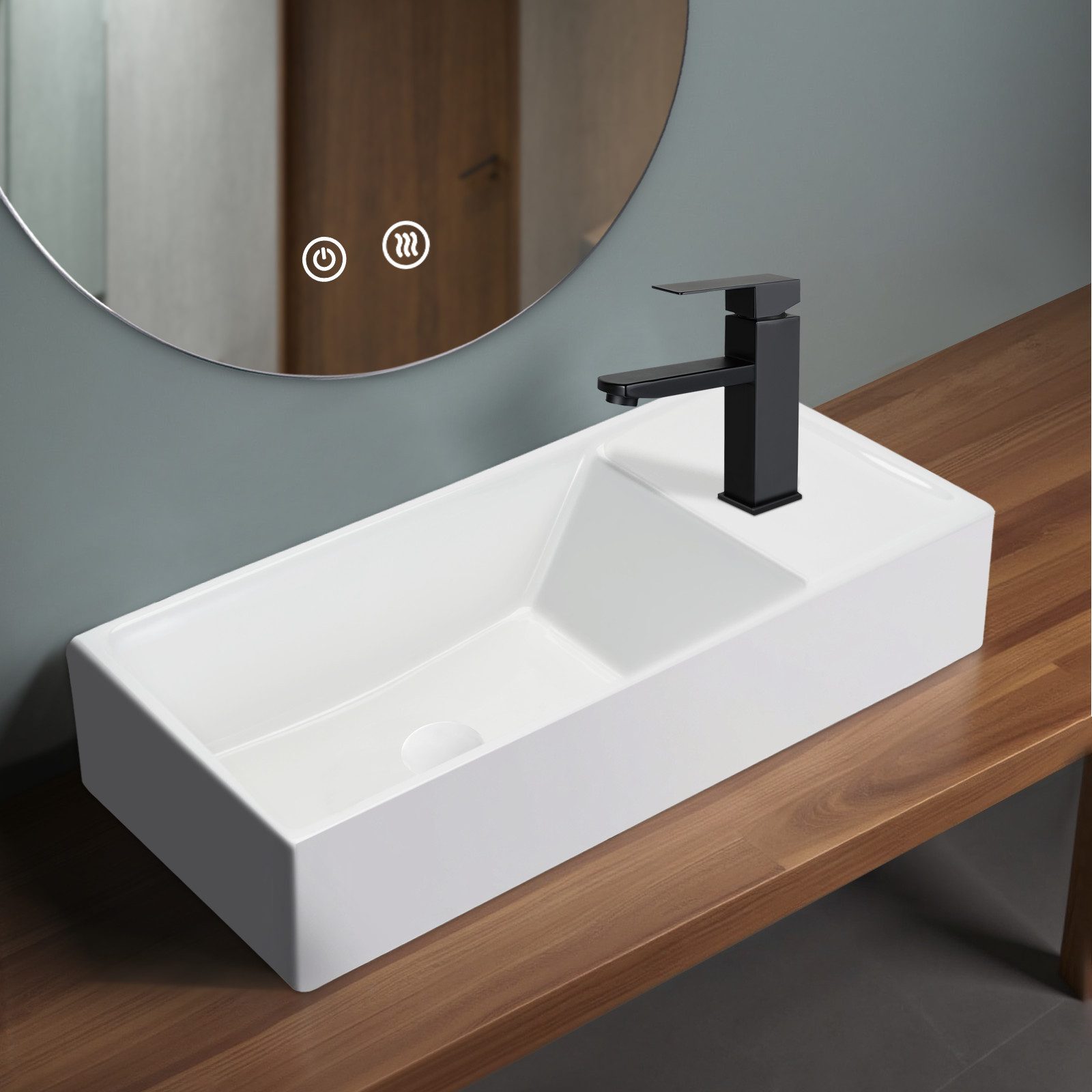 ZMH Waschbecken Badezimmer Aufsatzwaschbecken Keramik - günstig online kaufen