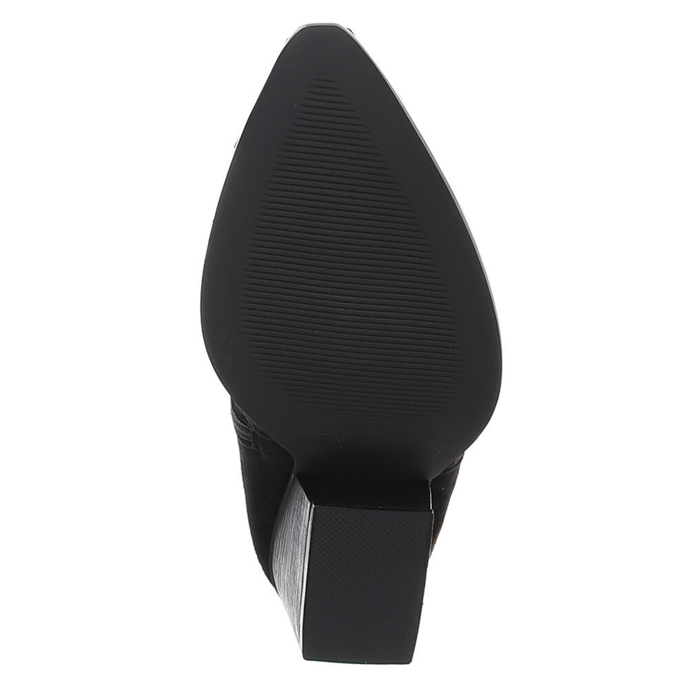 Ital-Design Elegante Cowboy-Stiefel mit Verzierungen für Damen Westernstiefel (90704226) Blockabsatz Stiefel in Schwarz