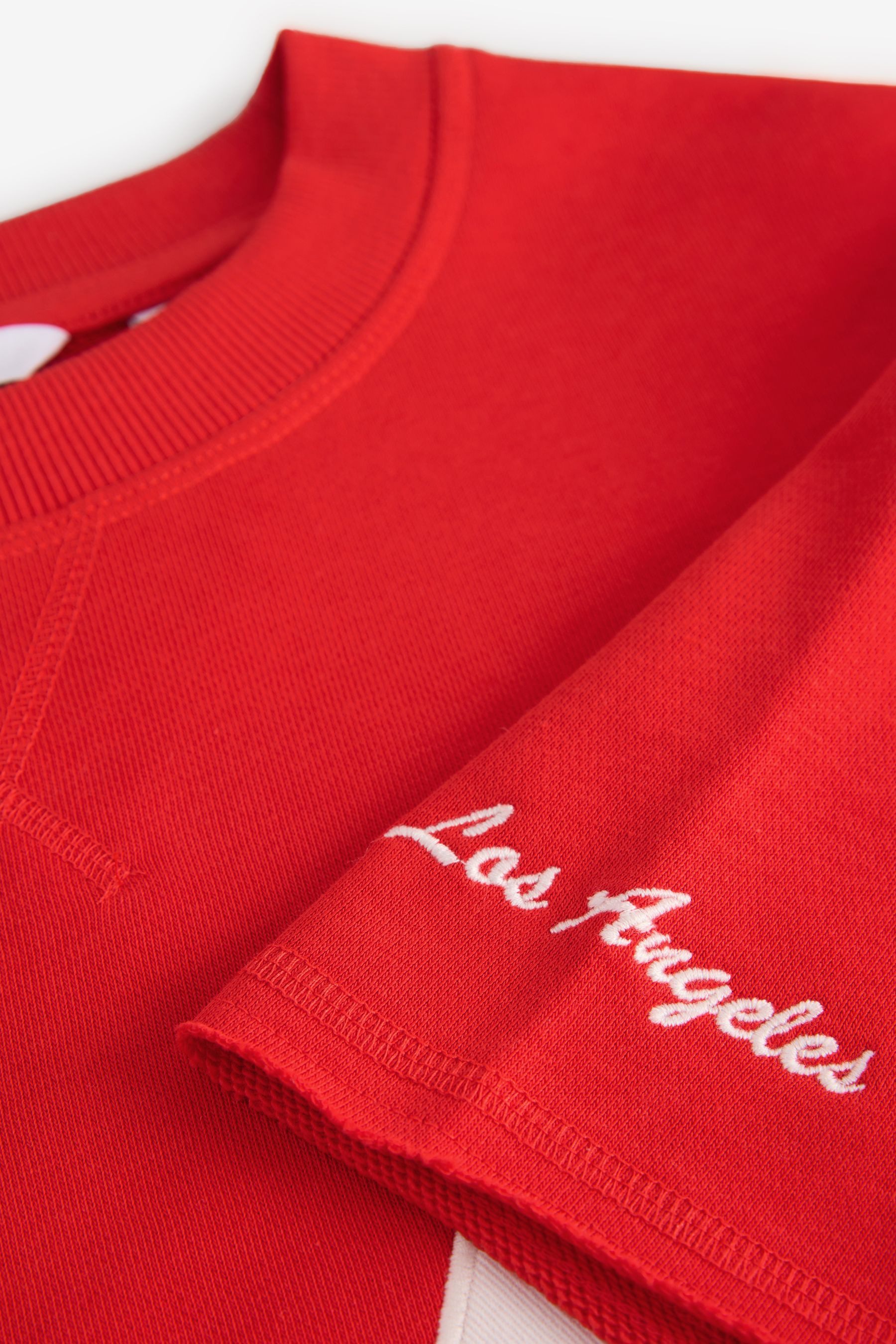 Next T-Shirt Kurzärmliges Rundhals-Sweatshirt mit LA-Grafik günstig online kaufen