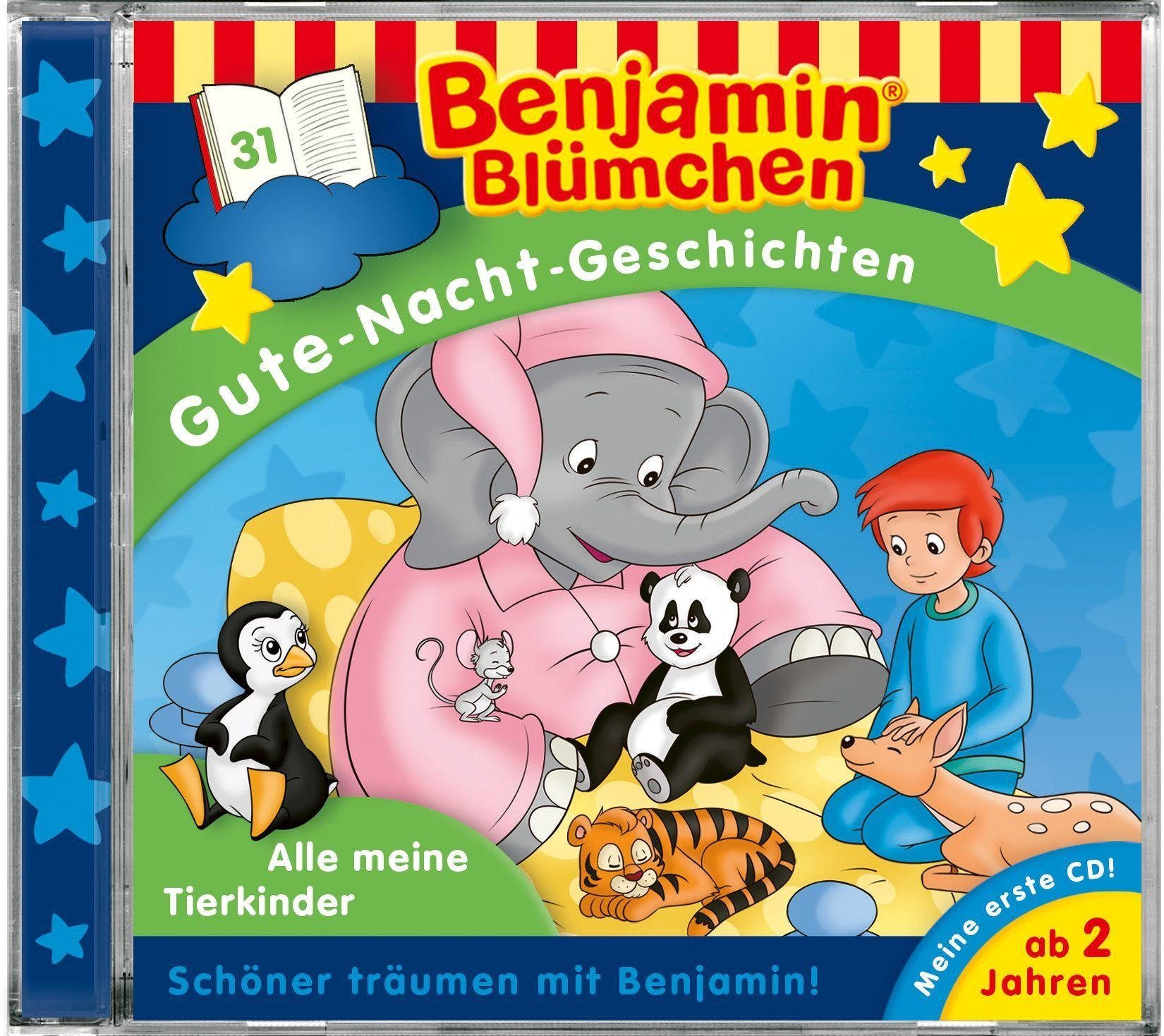 Kiddinx Hörspiel-CD Benjamin Blümchen, Gute-Nacht-Geschichten - Alle meine Tierkinder, ...