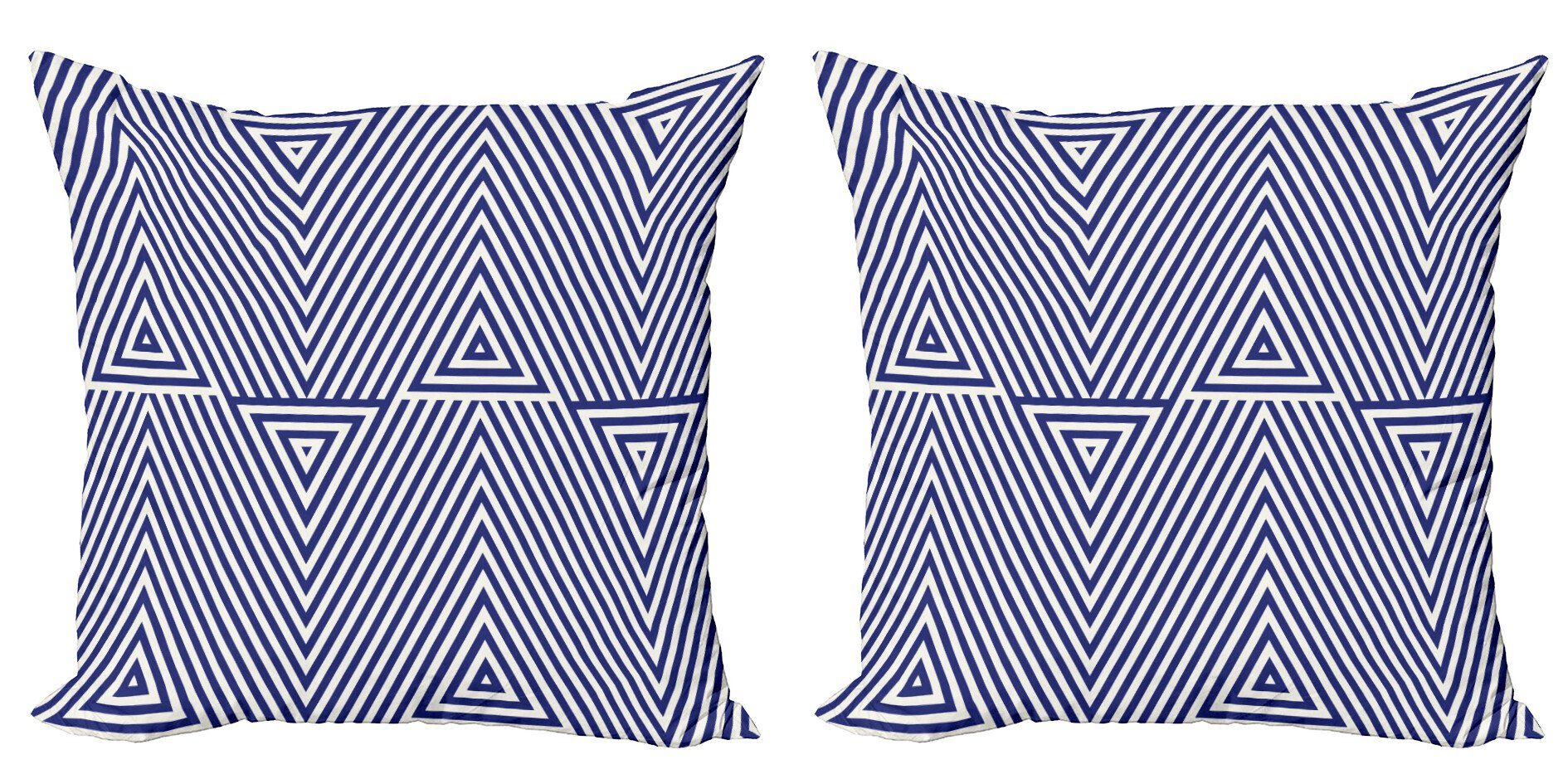 Kissenbezüge Modern Accent Doppelseitiger Digitaldruck, Abakuhaus (2 Stück), Geometrisch geometrisches Dreieck
