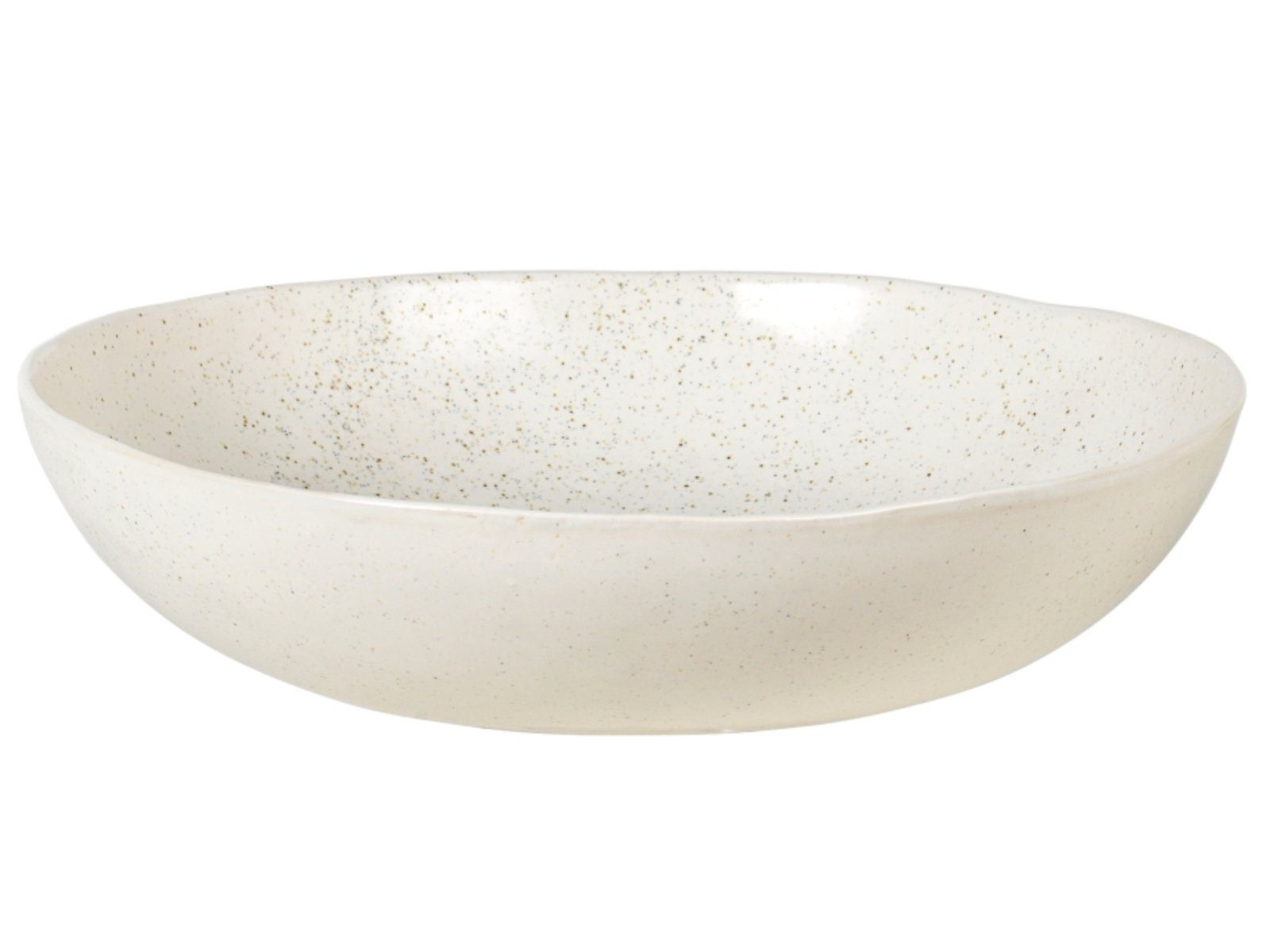 Broste Copenhagen Schale NORDIC VANILLA Salatschale 34,5 cm, Steinzeug, (Salatschalen), Nordic Vanilla Salat Schale