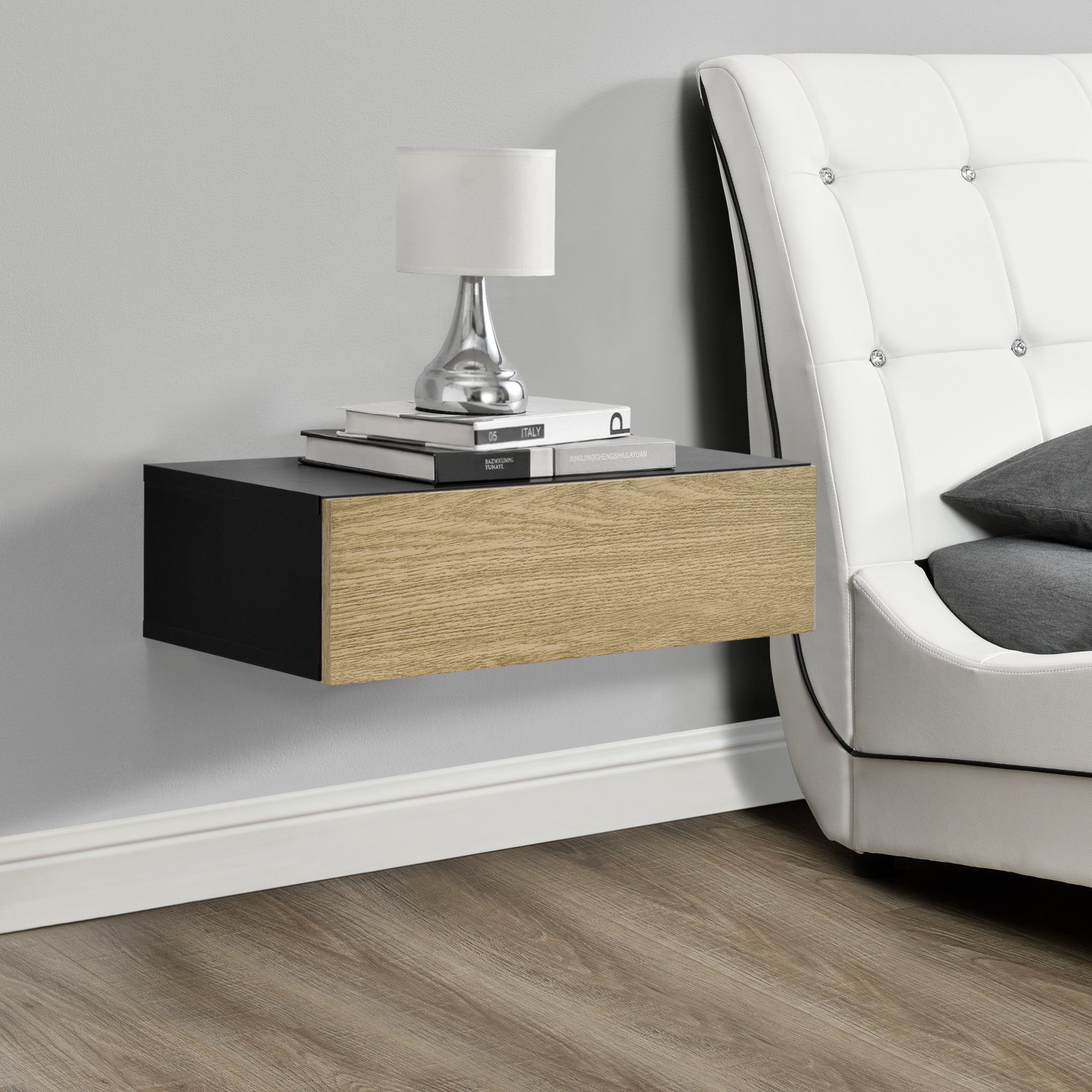 en.casa Wandboard, »Antilles« Hängendes Schubladen-Regal / Wandschublade günstig online kaufen