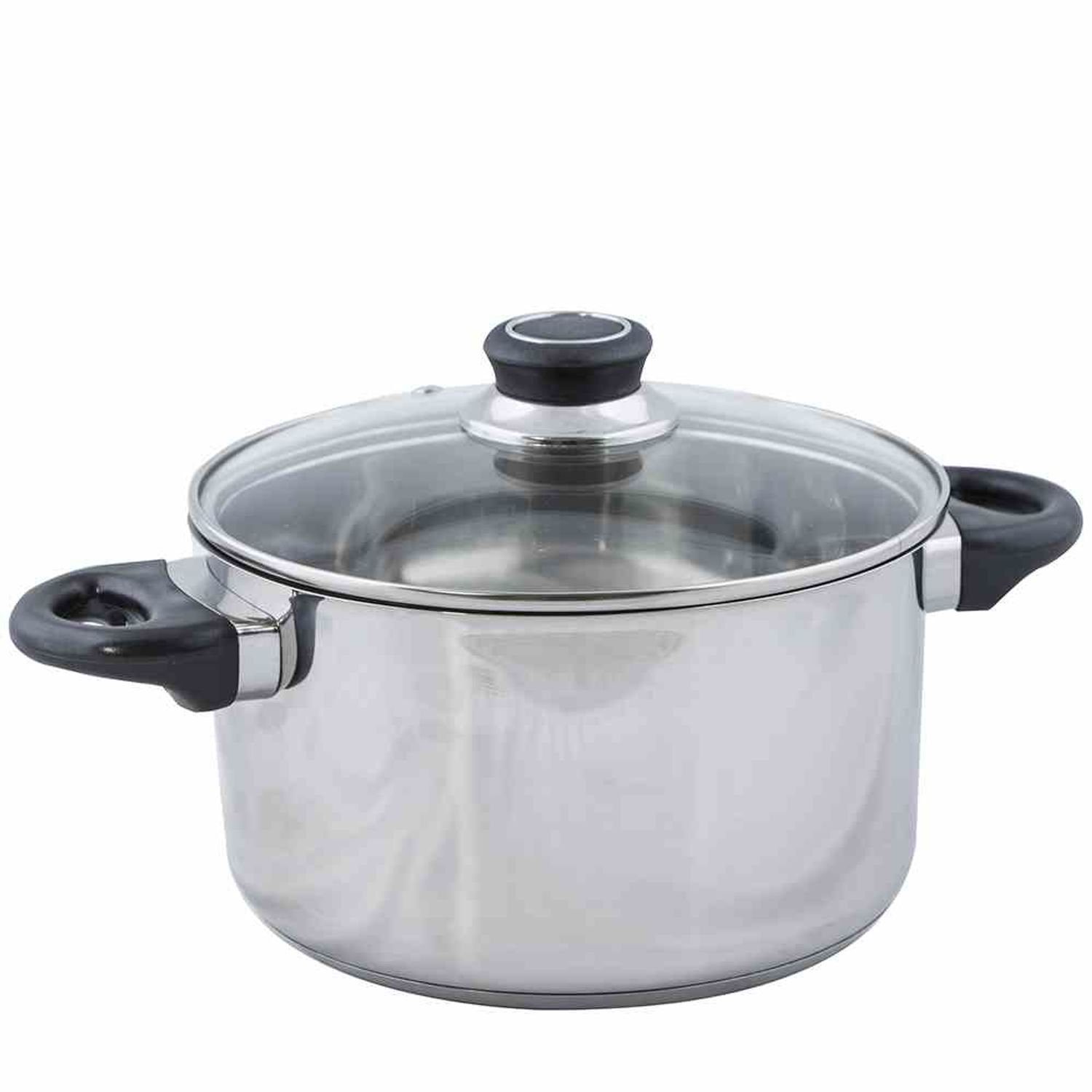 Edelstahl Karl Küche Kochutensilien Krüger Küchenhelfer Kochen Töpfe Braten, 20cm Fleischtopf Fleischtopf