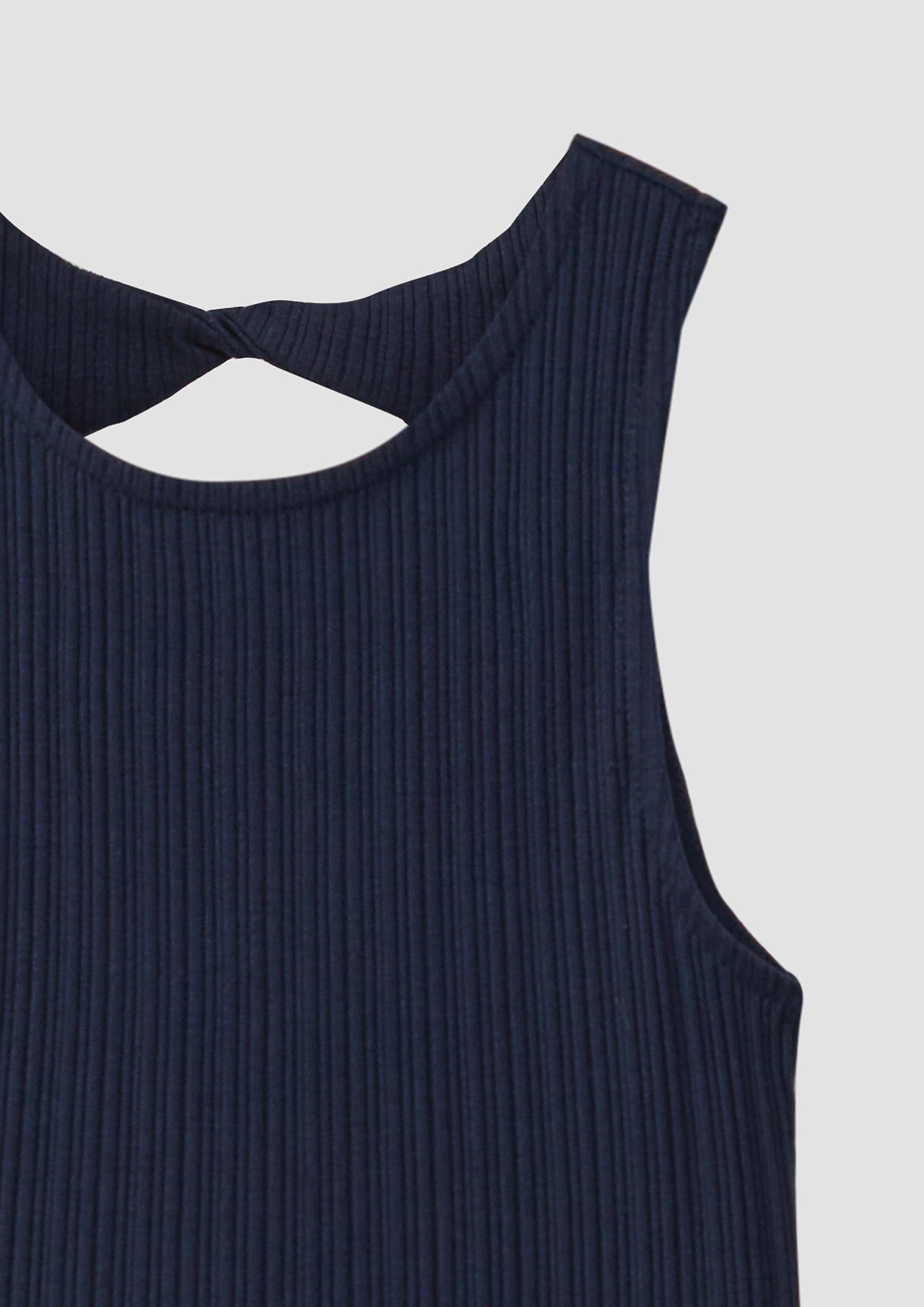 s.Oliver Midikleid Kleid Kurzes Kleid aus Rippware mit Cut-out