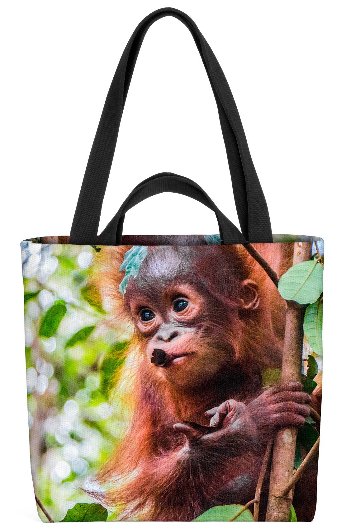 VOID Henkeltasche (1-tlg), Orangutan Affe Dschungel Baby Dschungel Urwald Tiere Zoo Äffchen Safa