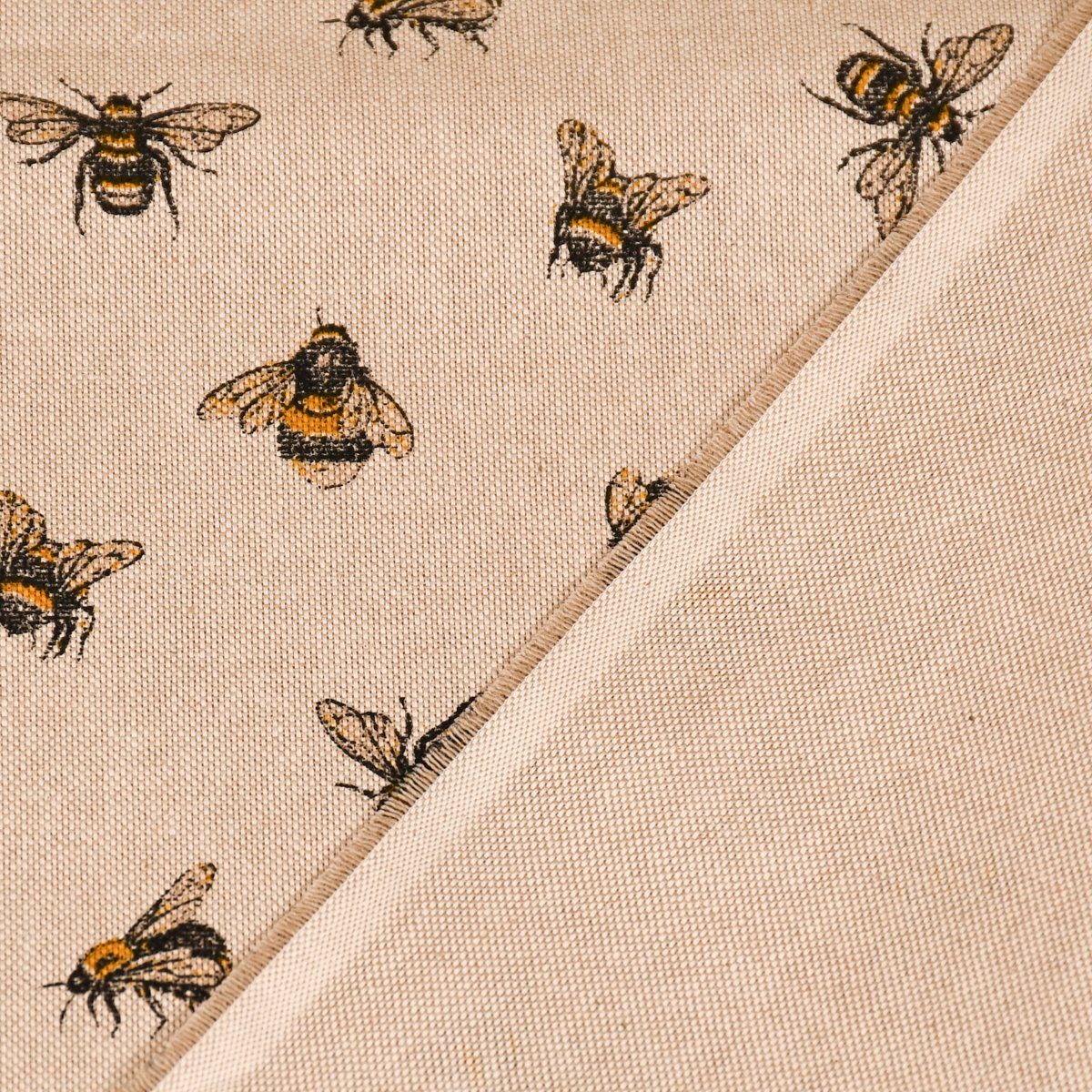 Vorhang SCHÖNER Bienen natur Buzzing vorgewaschen LEBEN. blickdicht, handmade, SCHÖNER Smokband (1 Germany, 245cm, gelb Hummeln Bee LEBEN., St), Kunstfaser, Vorhang made in