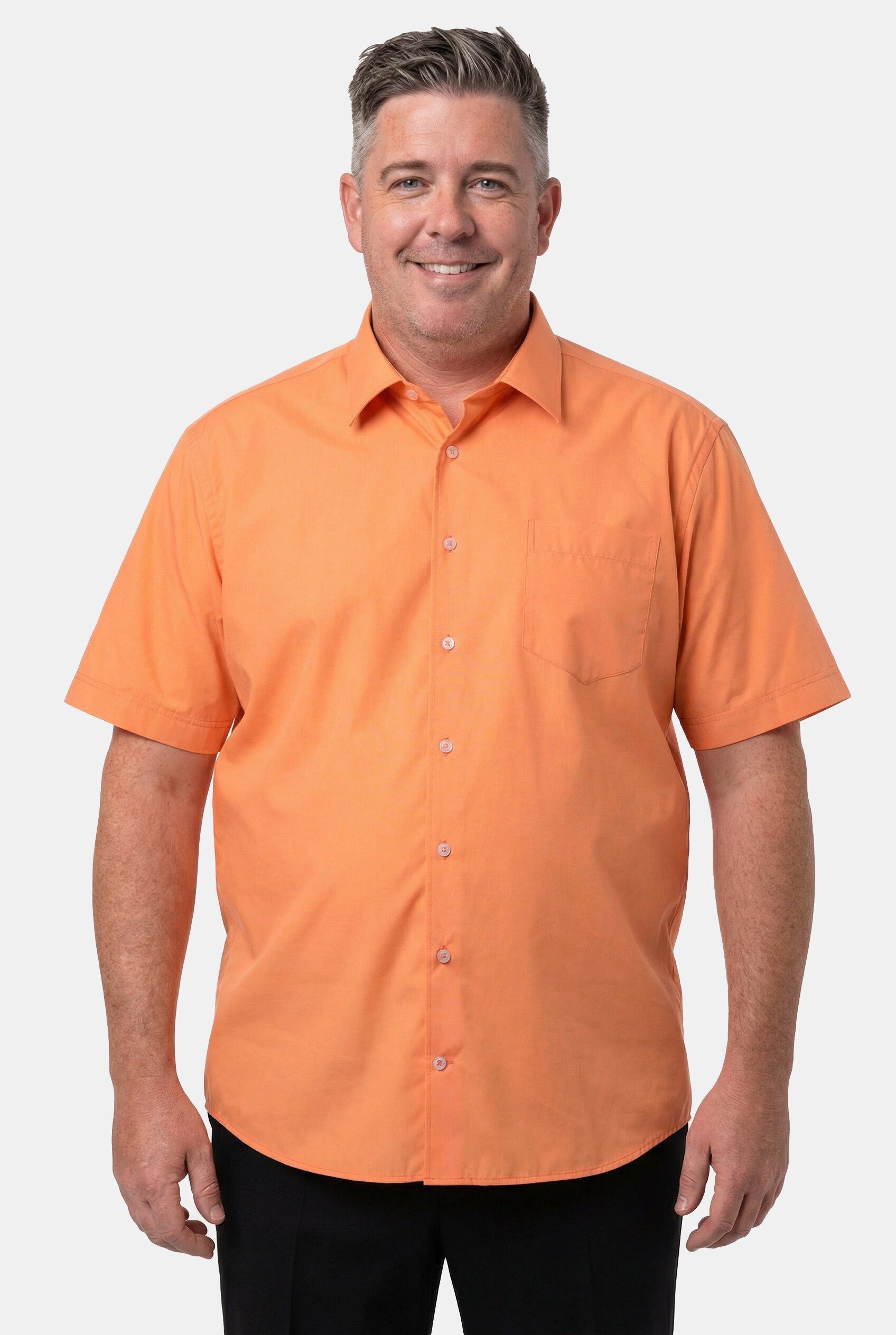Men Plus Kurzarmhemd Businesshemd Halbarm EasyCare Kentkragen