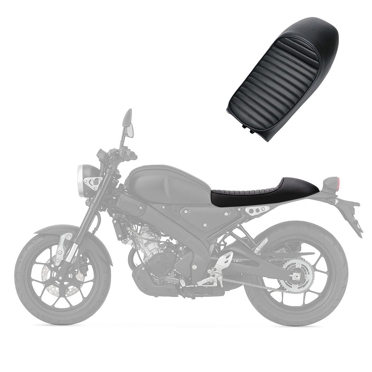 Craftride Sitzbank Sitzbank für Cafe-Racer Umbau mit Höcker # Hump schwarz