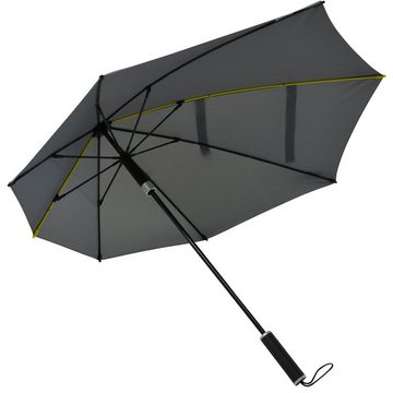 Impliva Stockregenschirm STORMaxi Sturmschirm aerodynamischer Regenschirm, durch seine besondere Form dreht sich der Schirm in den Wind, hält bis zu 100 km/h aus