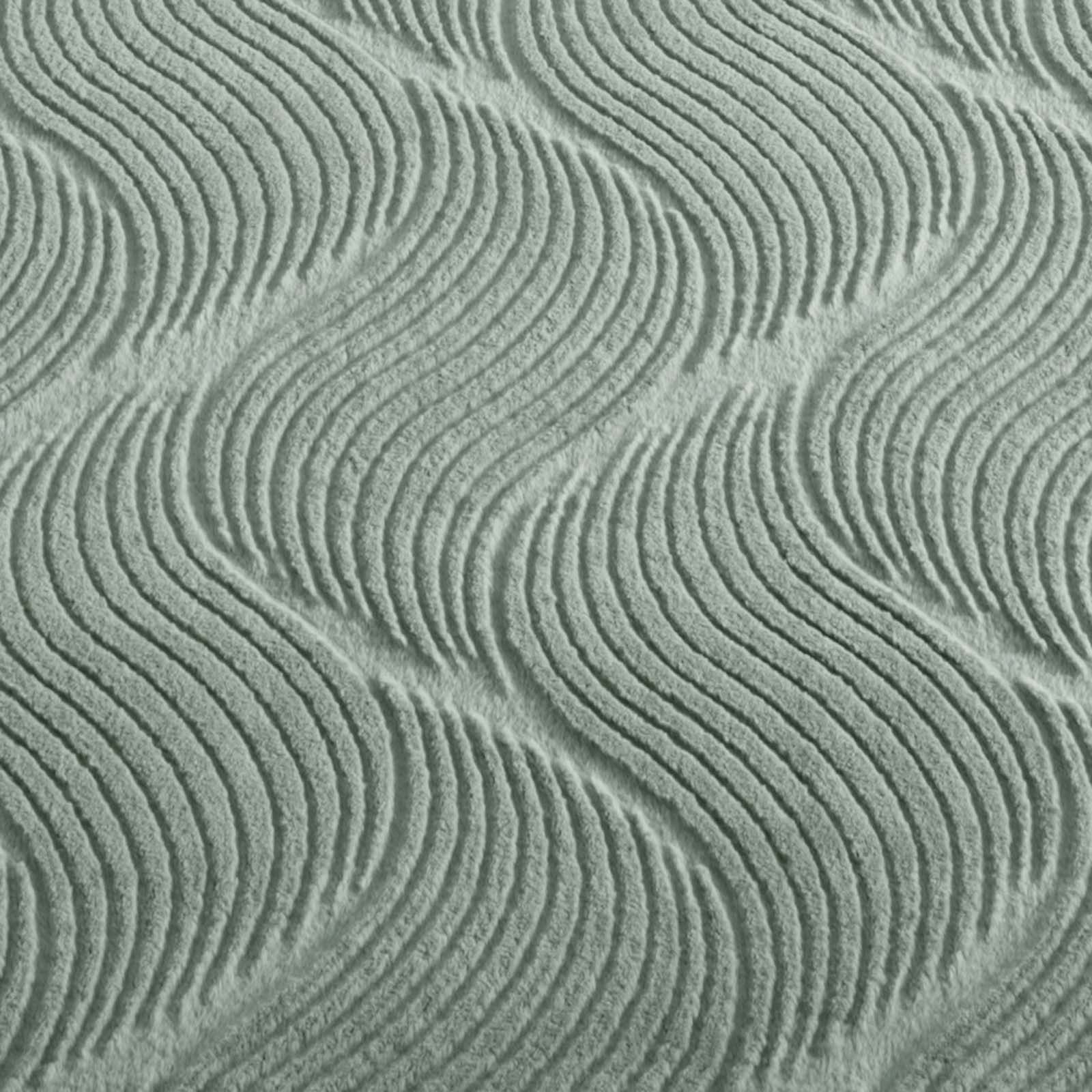 TaraCarpet Teppich TaraCarpet Homestyle 392 Shell, rund, Höhe: 10 mm, Felloptik hoch-tief weich waschbar Düne grün 120x120 rund