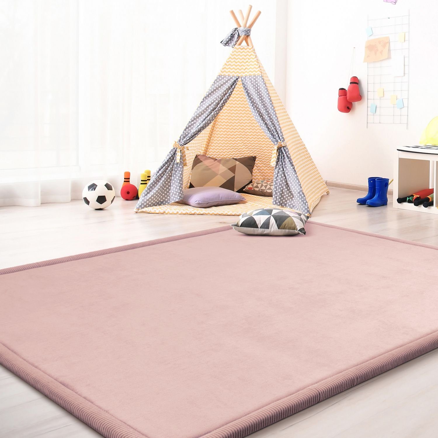 Kinderteppich Krabbelmatte Babyzimmer Teppich Baby Spielmatte Kinder, TT Home, rechteckig, Höhe: 74 mm
