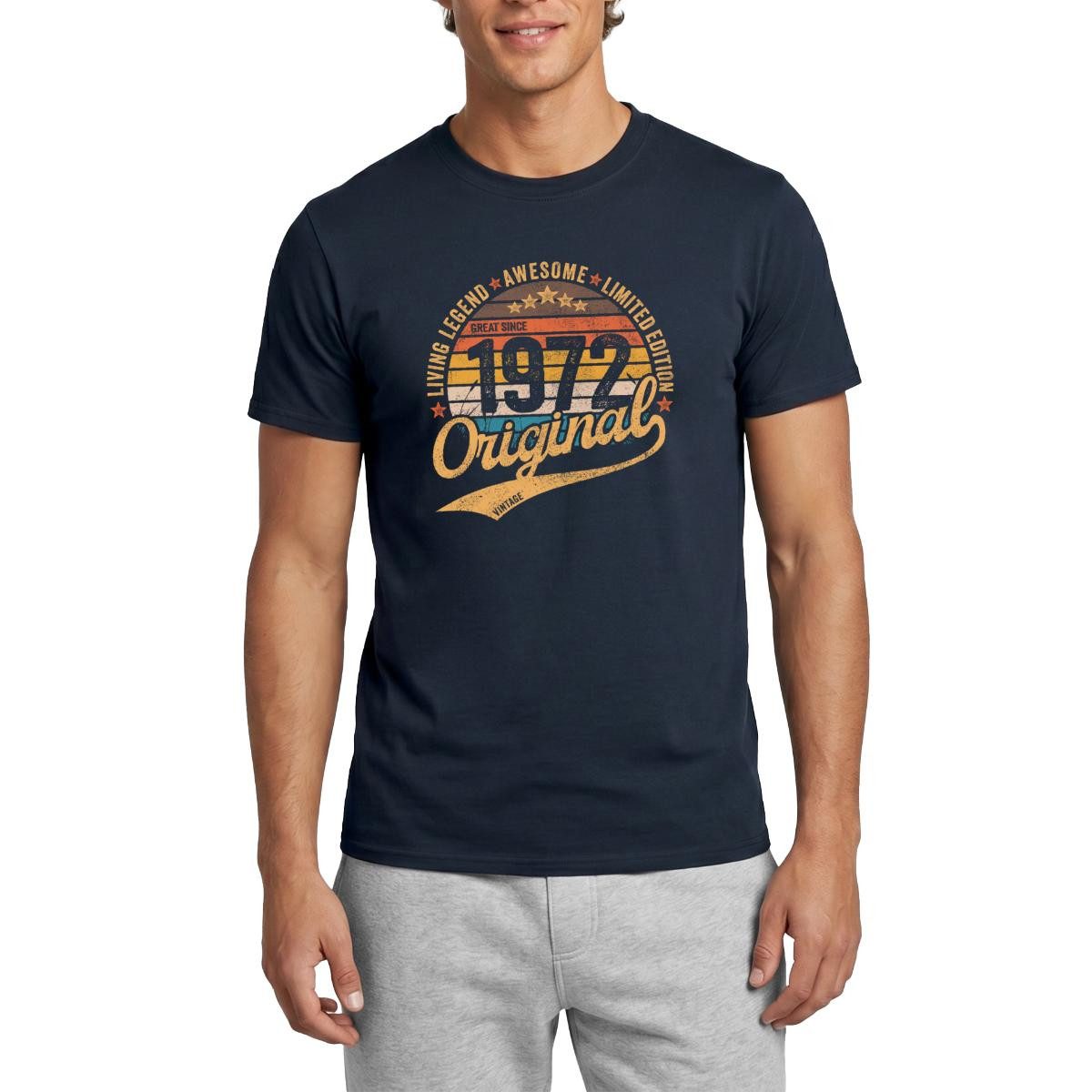 T-Shirt Jahrgang 1972 50. Geburtstag Geschenk Vintage Limited Edition Männer T
