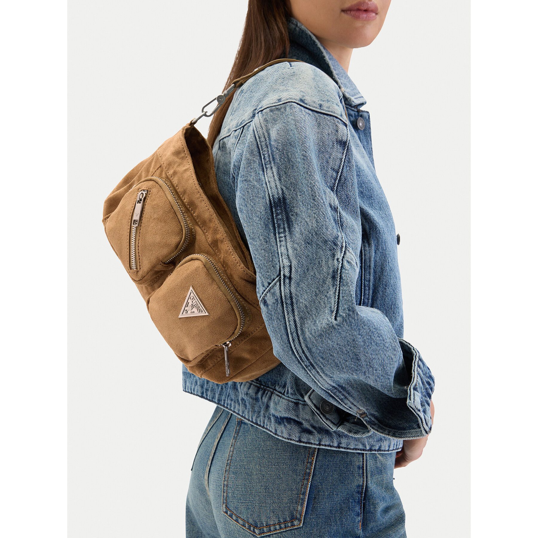 GUESS JEANS Handtasche Guess Jeans Damenhandtasche Beige