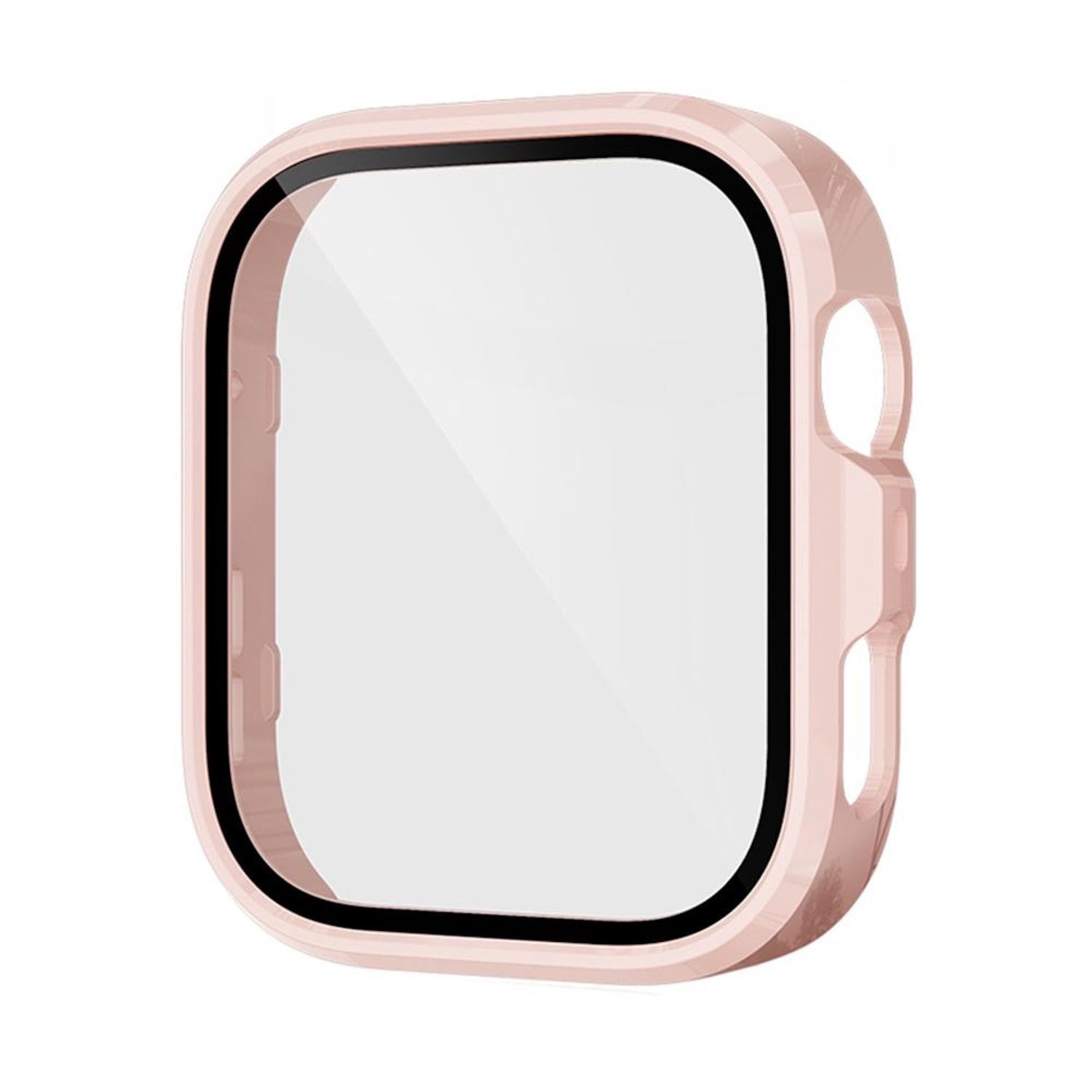 Wigento Smartwatch-Hülle Für Huawei Watch Fit 4 Pro Kunststoff PC Hülle + 9H Hart Glas Rosa, Schutzhülle aus PC + Hart Glas für Rundumschutz