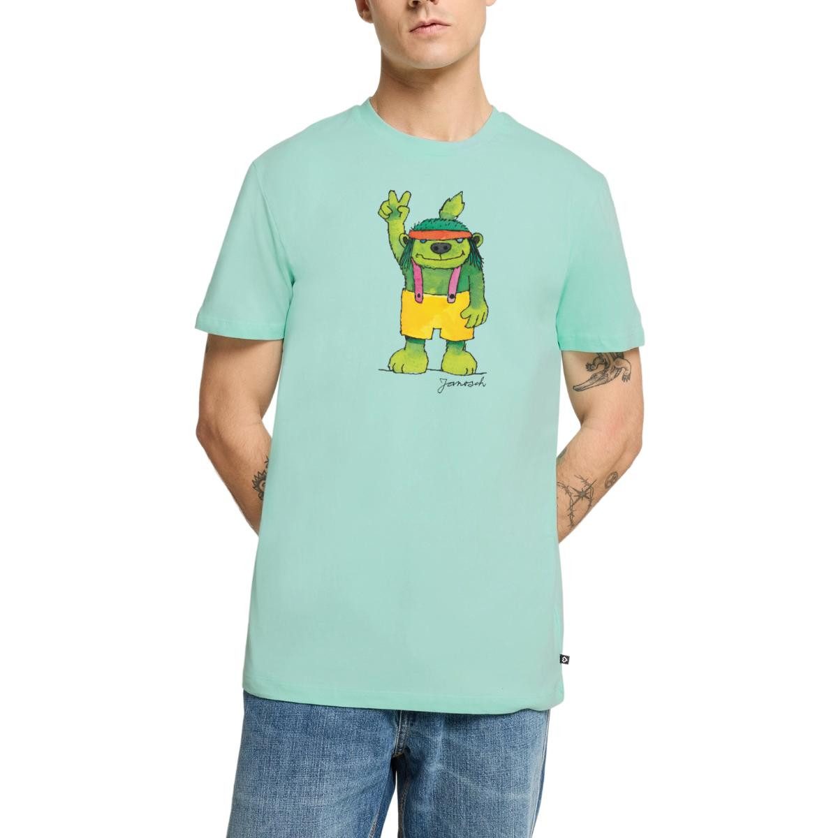 Spreadshirt T-Shirt Janosch Emil der Grünbar Peace Männer Premium T-Shirt (1-tlg)