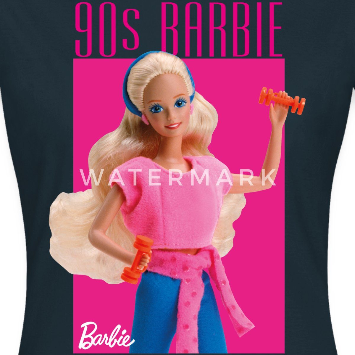 Spreadshirt T-Shirt Barbie Porträt Charakter 90er günstig online kaufen