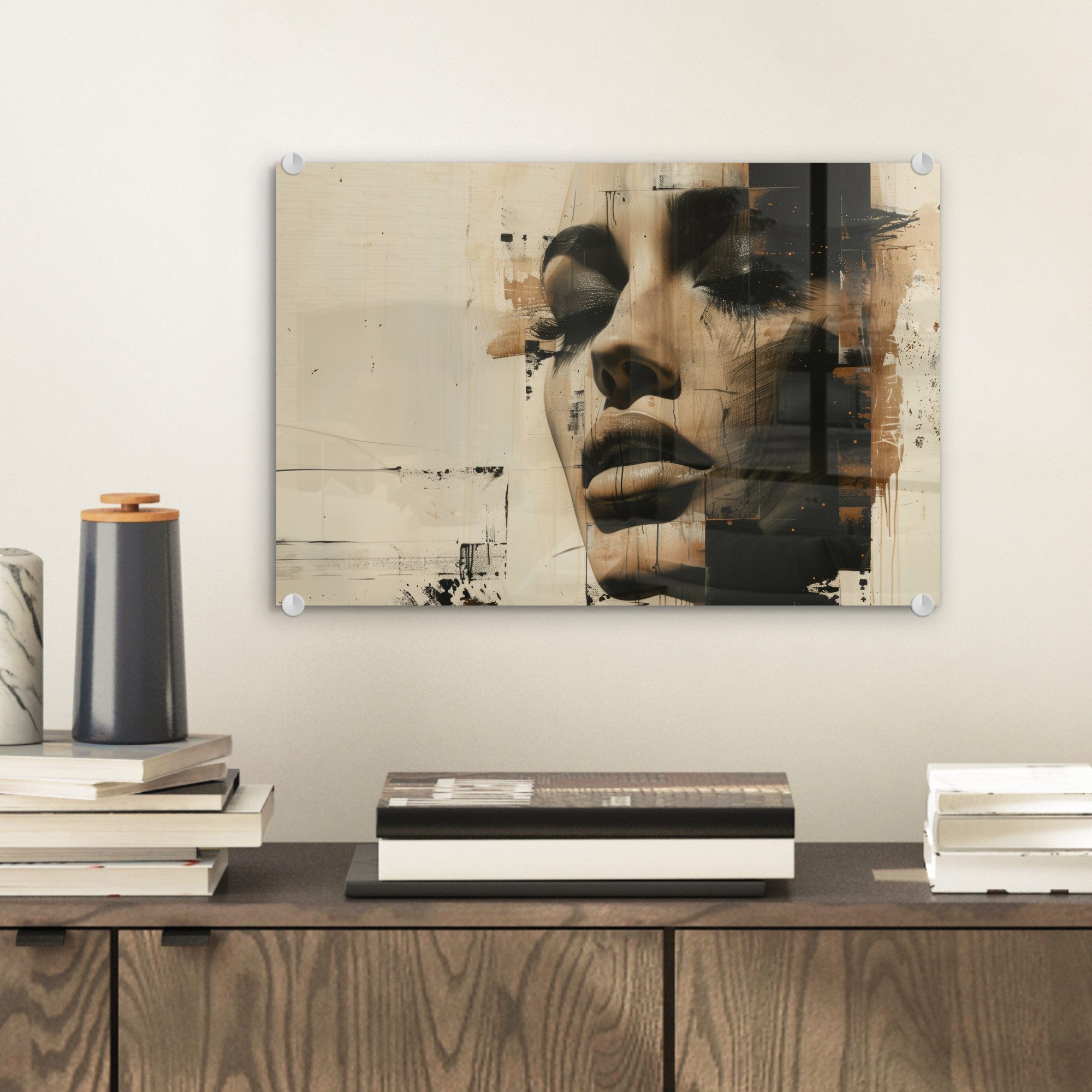 MuchoWow Acrylglasbild Frau - Gesicht - günstig online kaufen